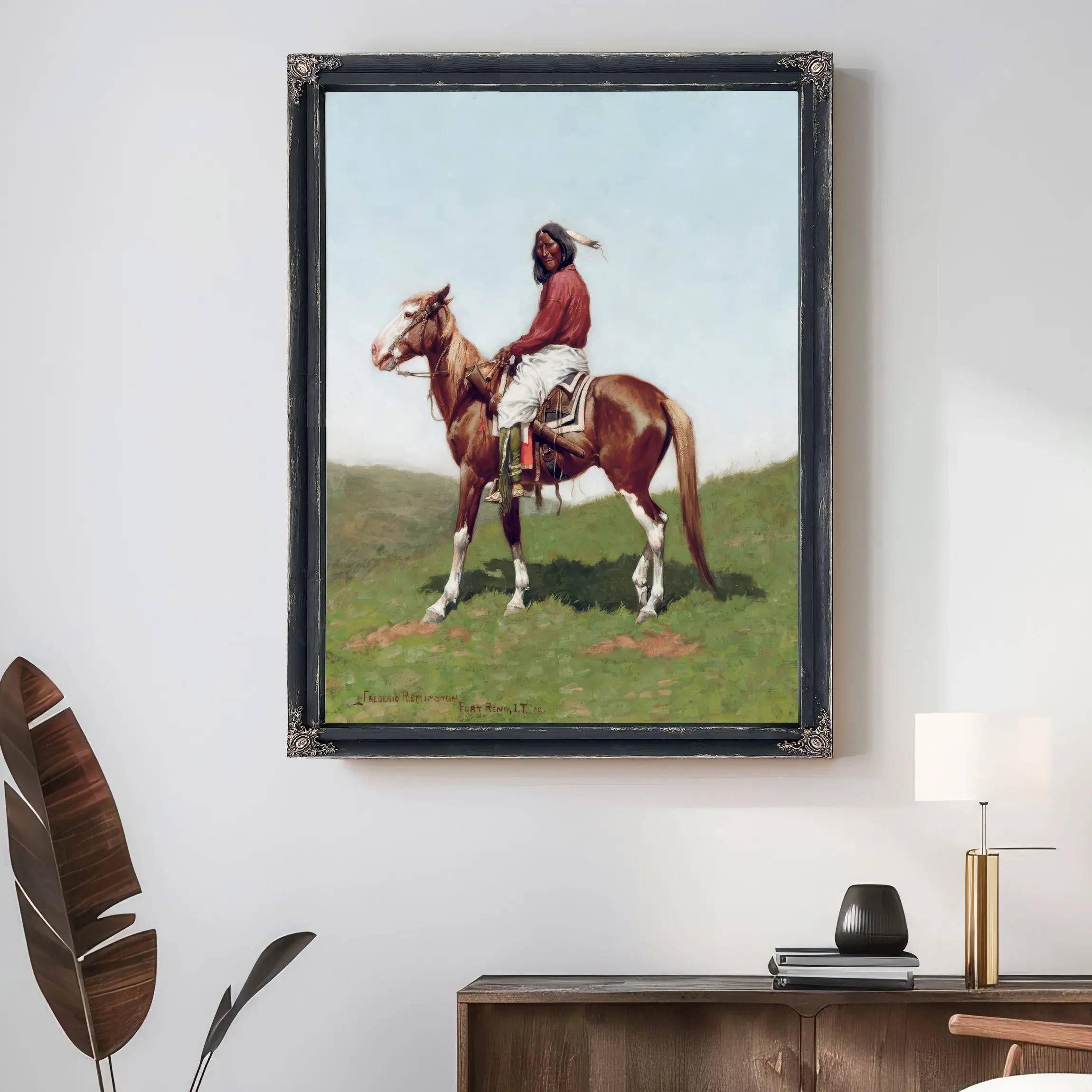 Comanche Brave Fort Reno Indian Territory by Frederic Remington