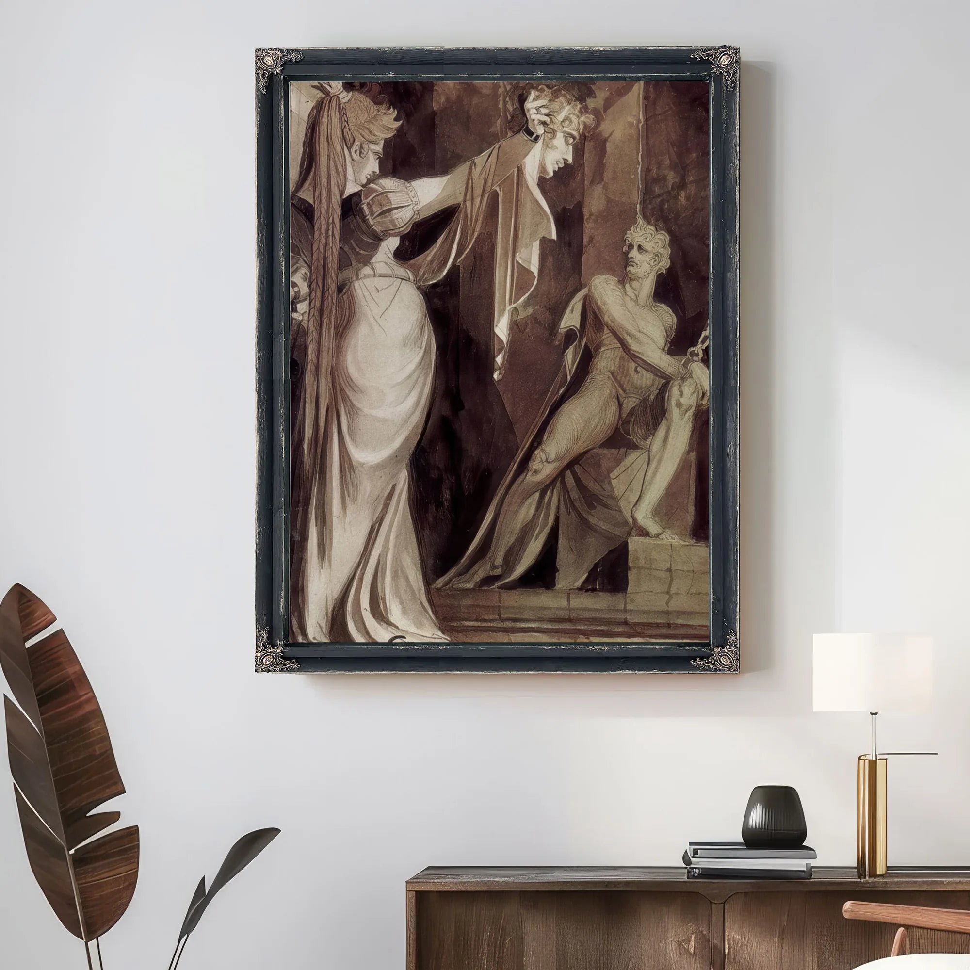 Kriemhild Zeigt Hagen Das Haupt Gunthers By Henry Fuseli Fine Art Print