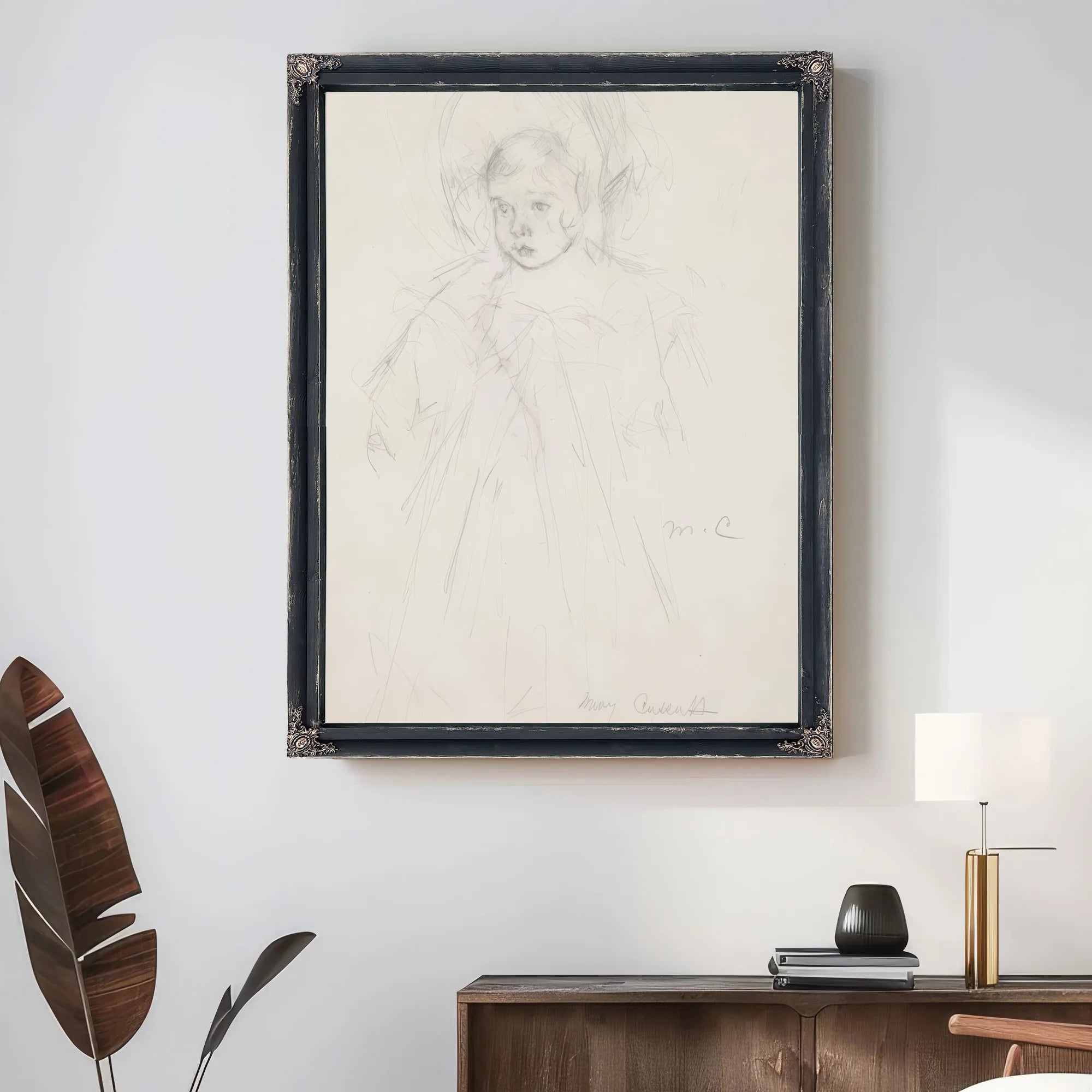 Study Of A Young Girl (Etude De Jeune Fille) By Mary Cassatt Fine Art Print