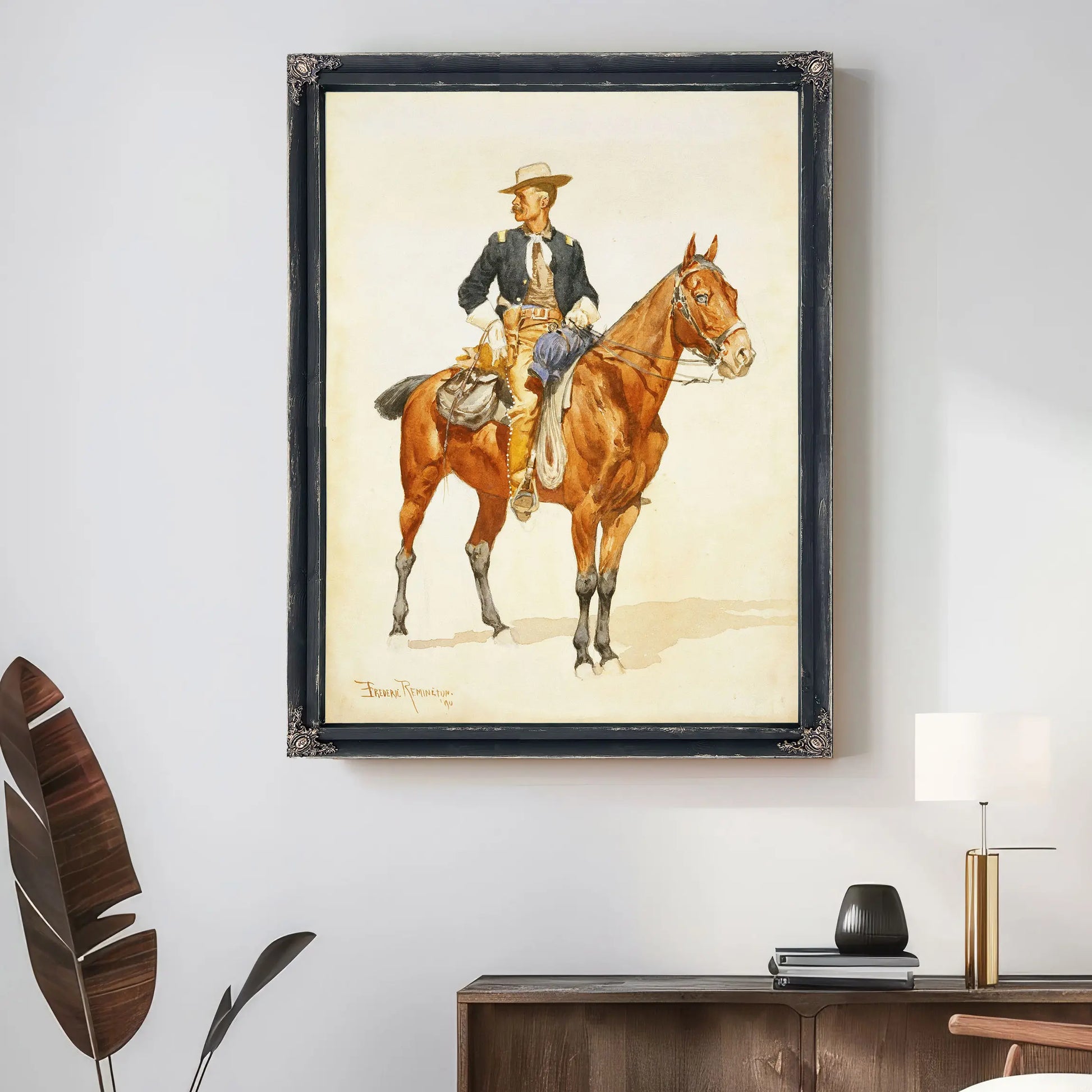 Lieutenant S C Robertson Chief Of The Crow Scouts by Frederic Remington