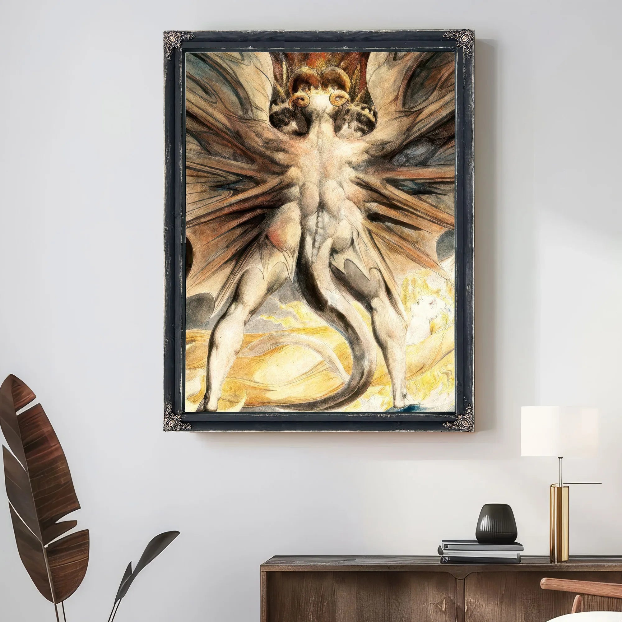 The Great Red Dragon And The Woman Clothed In Sun 1803 43 7 X 34 8 Cm Brooklyn Museum By William Blake Fine Art Print