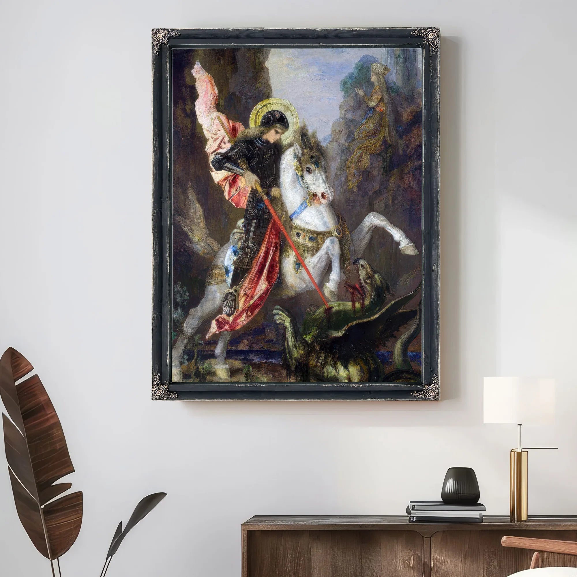 Saint George And The Dragon 1890 By Gustave Moreau Fine Art Print