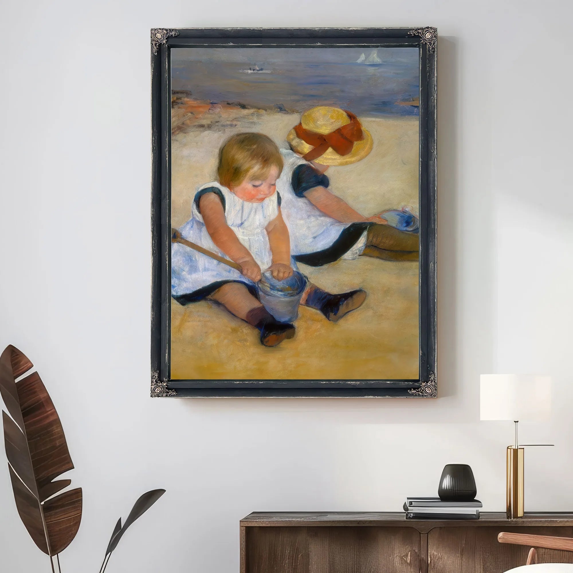 Children Playing On The Beach By Mary Cassatt Fine Art Print