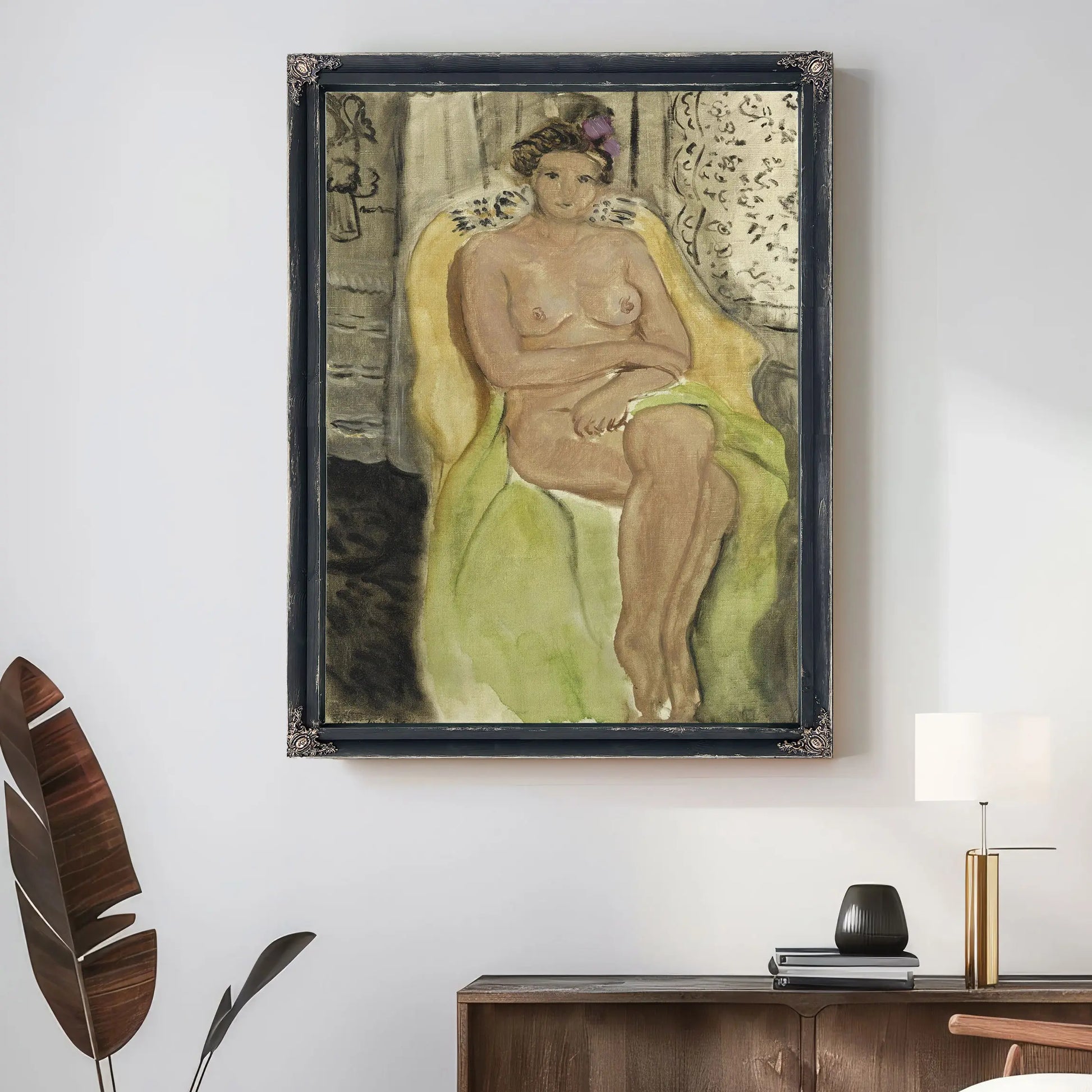 Nude On A Yellow Sofa (Nu Au Canapr Jaune) by Henri Matisse