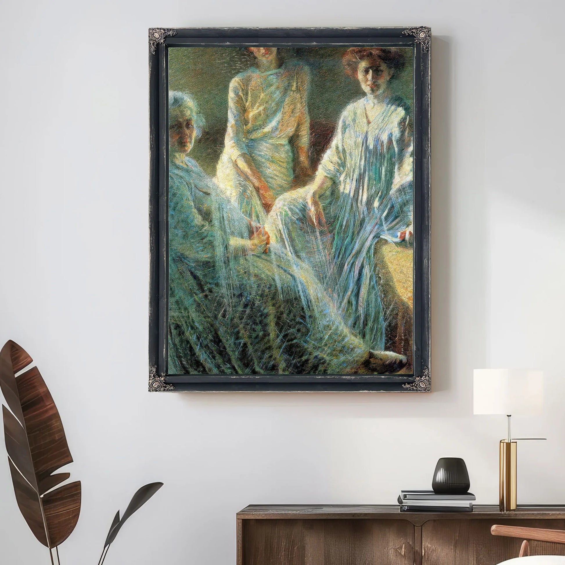 Three Women 1910 Divisionism Oil On Canvas Private Collection By Umberto Boccioni Fine Art Print