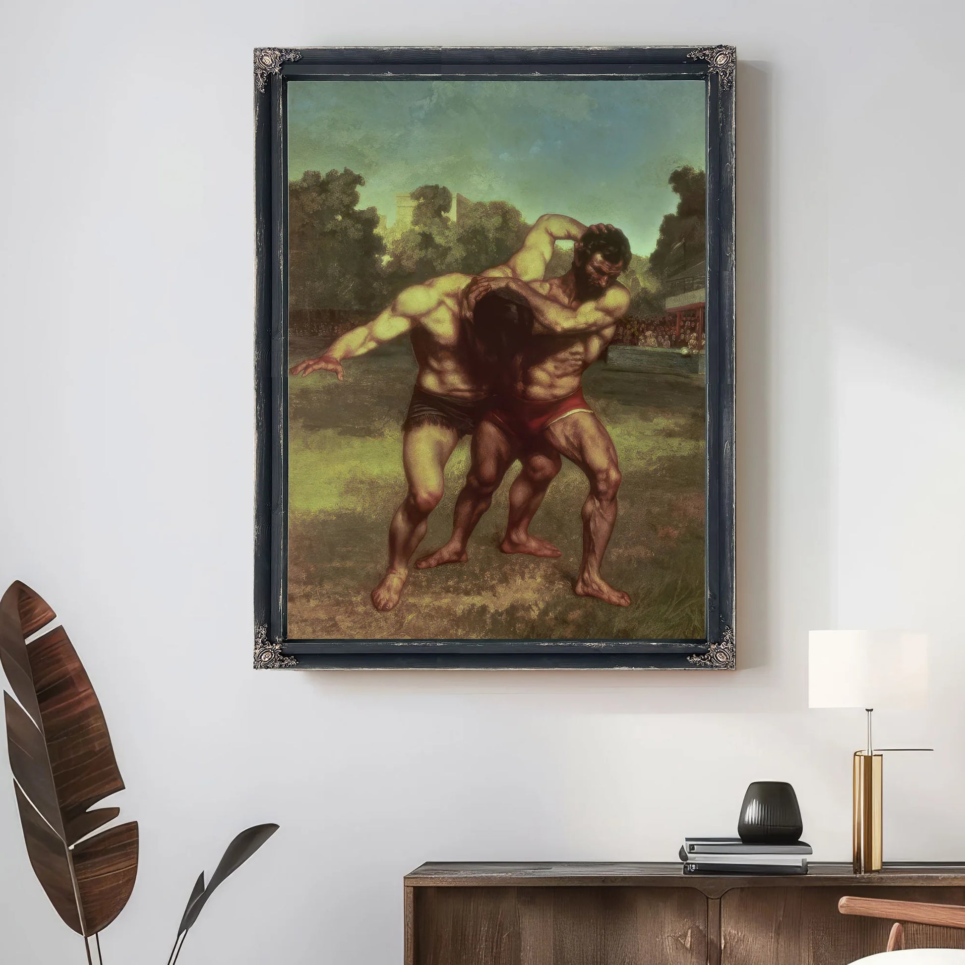The Wrestlers By Jean Desire Gustave Courbet Fine Art Print