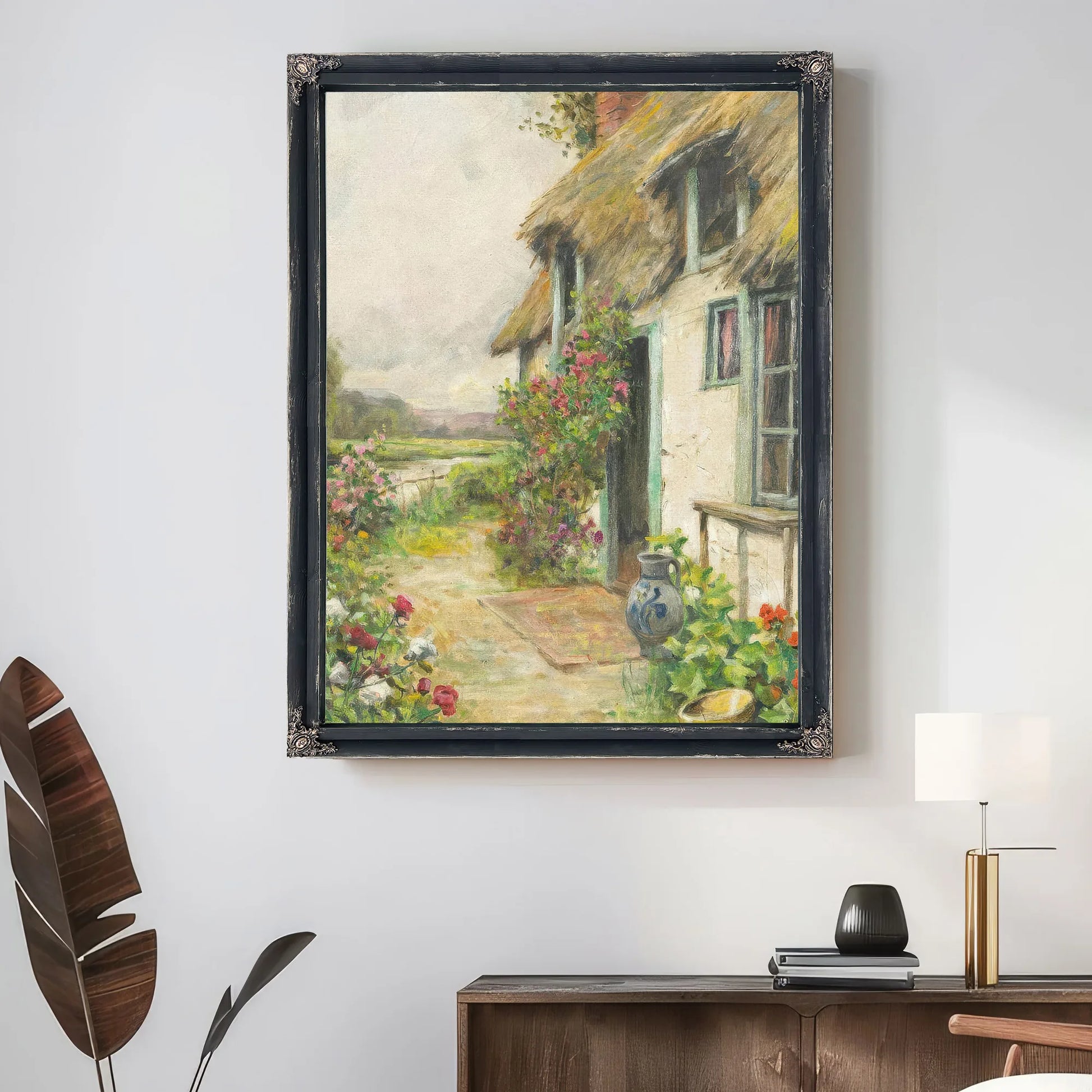 Cottage Gardens By Louis Aston Knight Fine Art Print