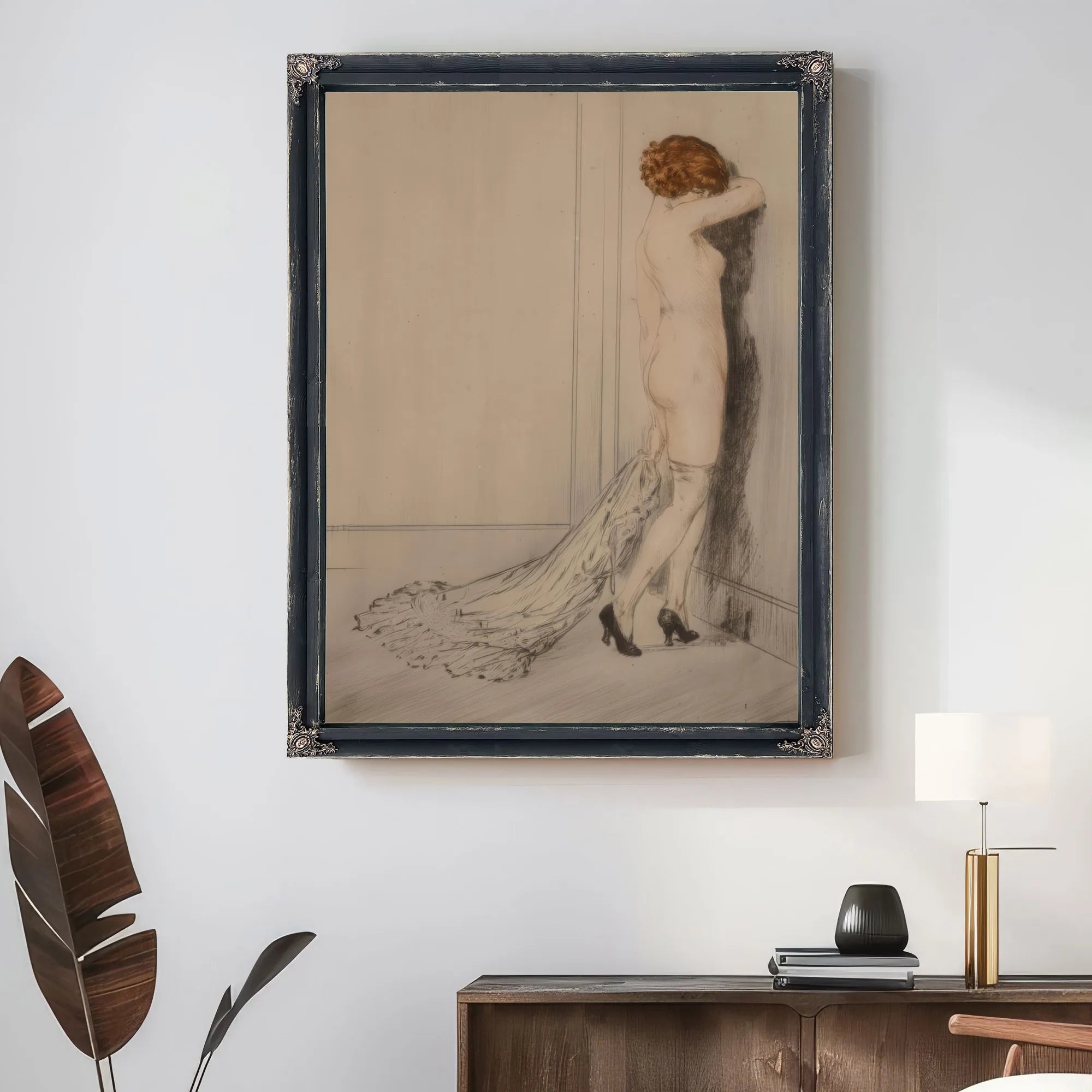 Flirtation Circa 1914 By Louis Icart Fine Art Print