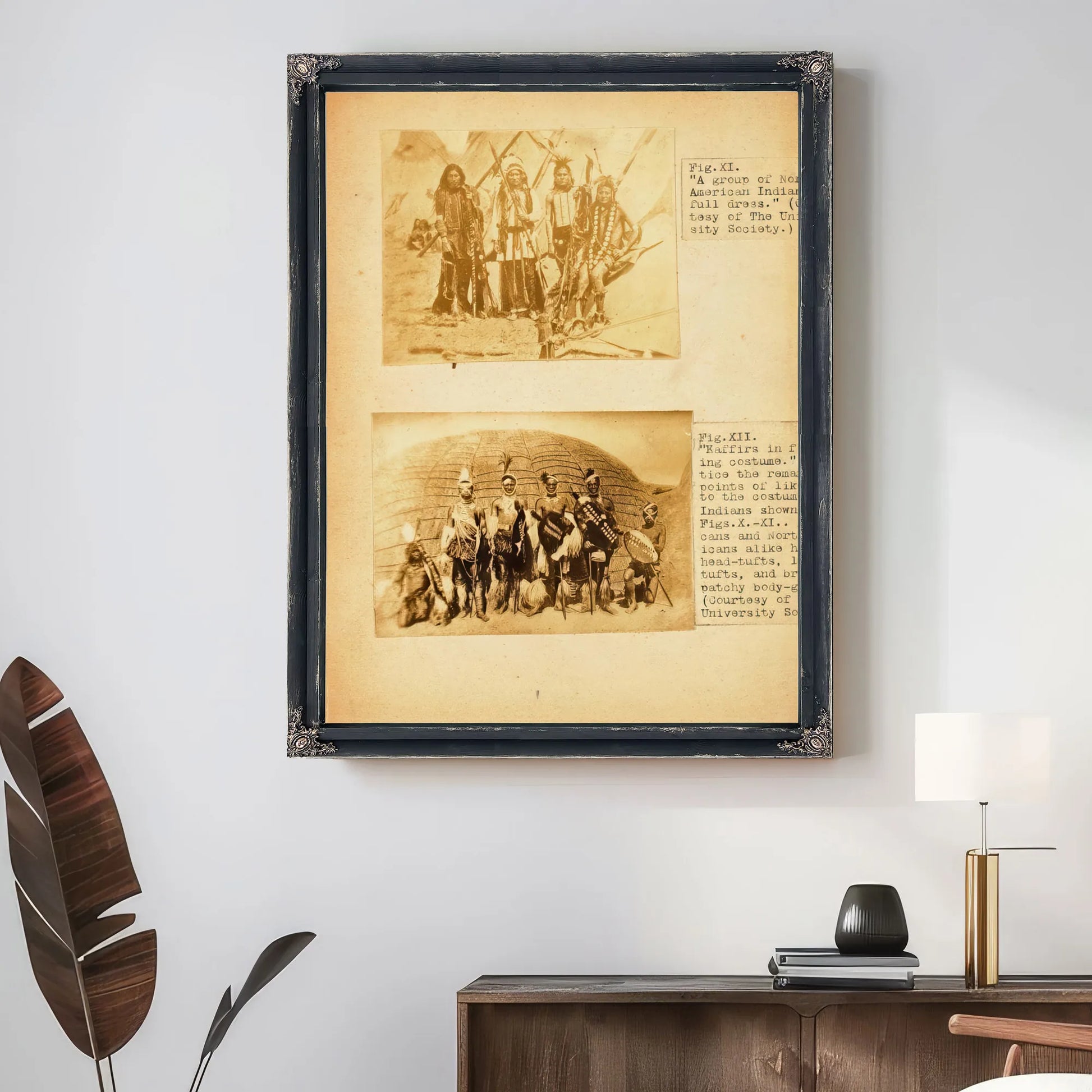Fig. Xi A Group Of North American Indians In Full Dress, Study Folder For Book Concealing Coloration In The Animal Kingdom By Abbott Handerson Thayer Fine Art Print
