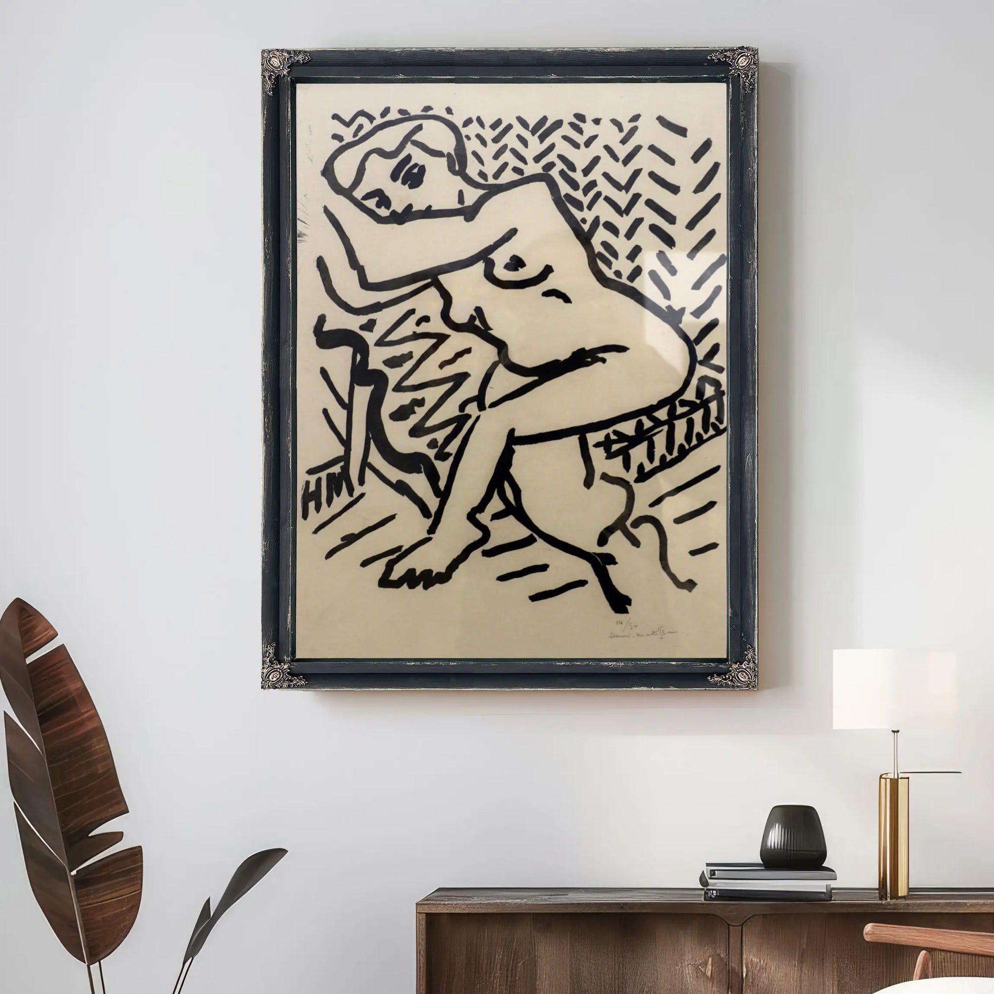 Reclining Nude With Louis Xiv Fireplace by Henri Matisse