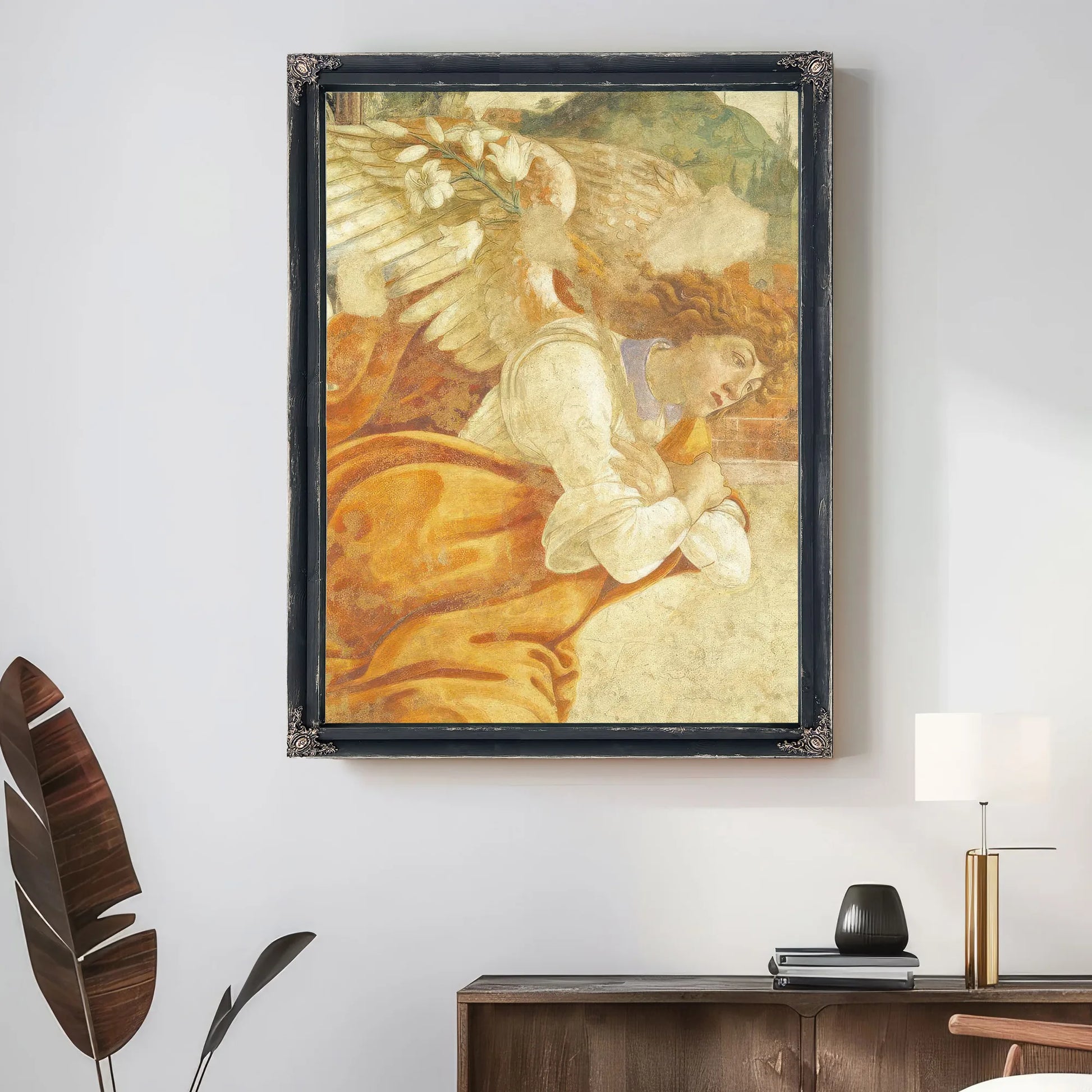 The Annunciation Detail Of The Archangel Gabriel From San Martino Della Scala By Sandro Botticelli Fine Art Print