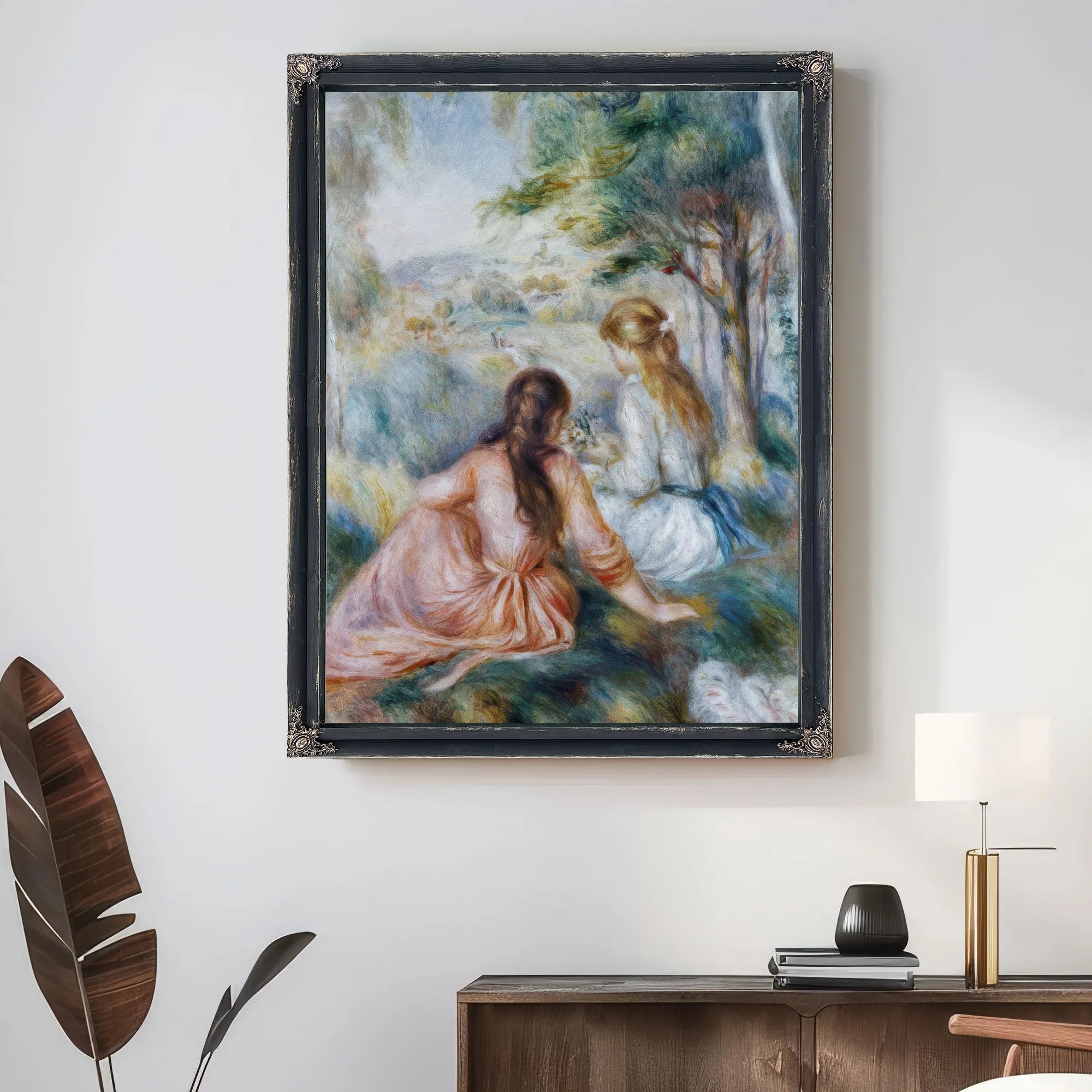 In The Meadow By Pierre Auguste Renoir Fine Art Print