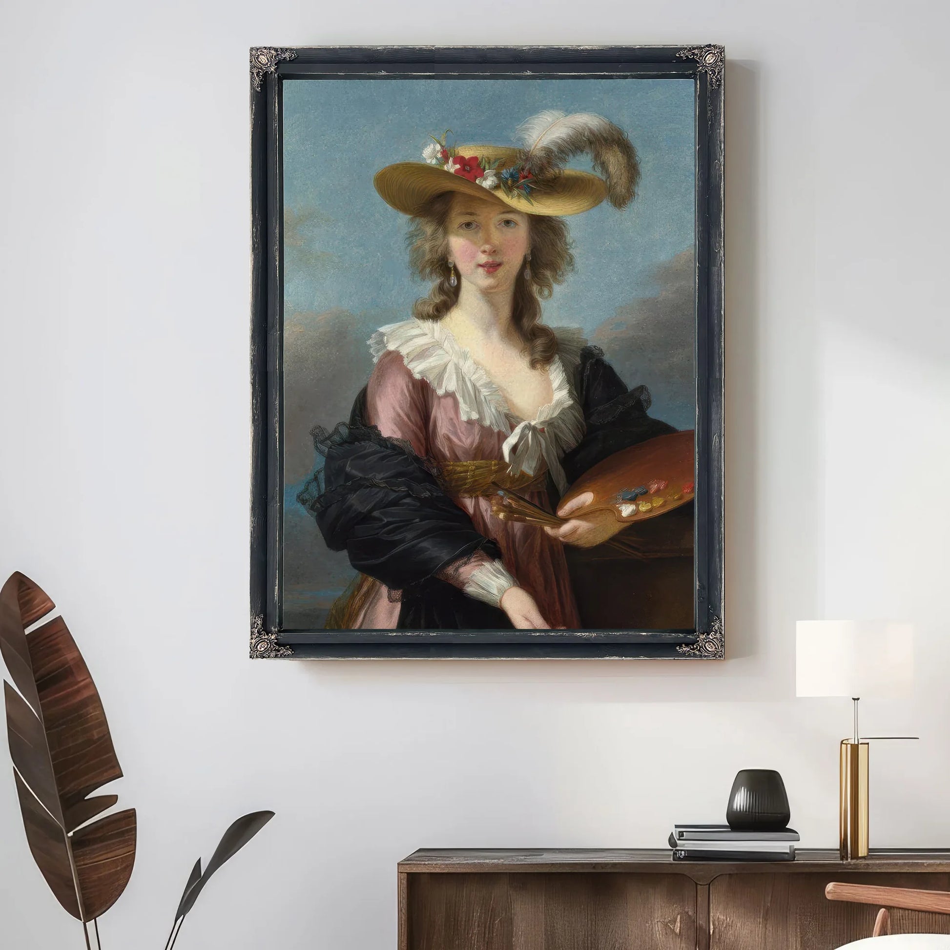 Louise Self Portrait In A Straw Hat 1782 By Elisabeth Vigee Le Brun Fine Art Print