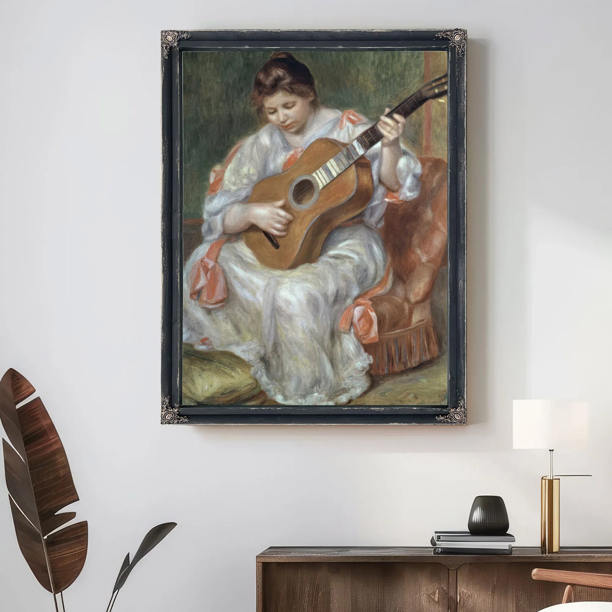 The Guitar Player By Pierre Auguste Renoir Fine Art Print