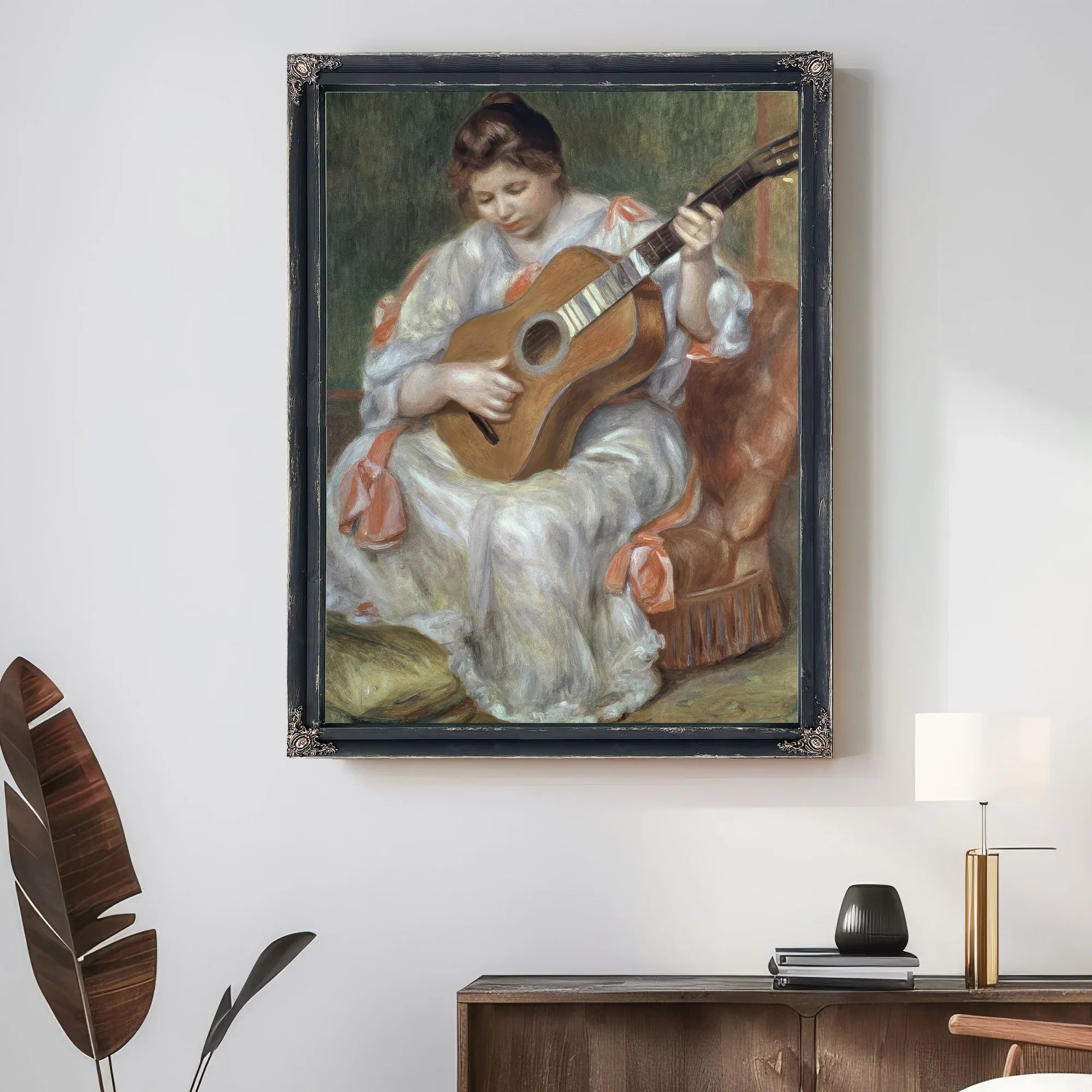 The Guitar Player By Pierre Auguste Renoir Fine Art Print
