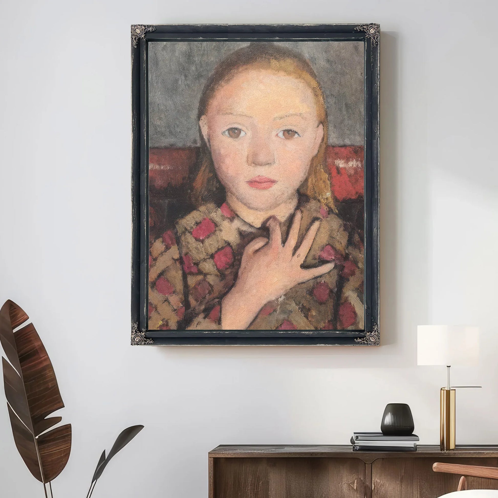 Portrait Of A Girl By Paula Modersohn Becker Fine Art Print