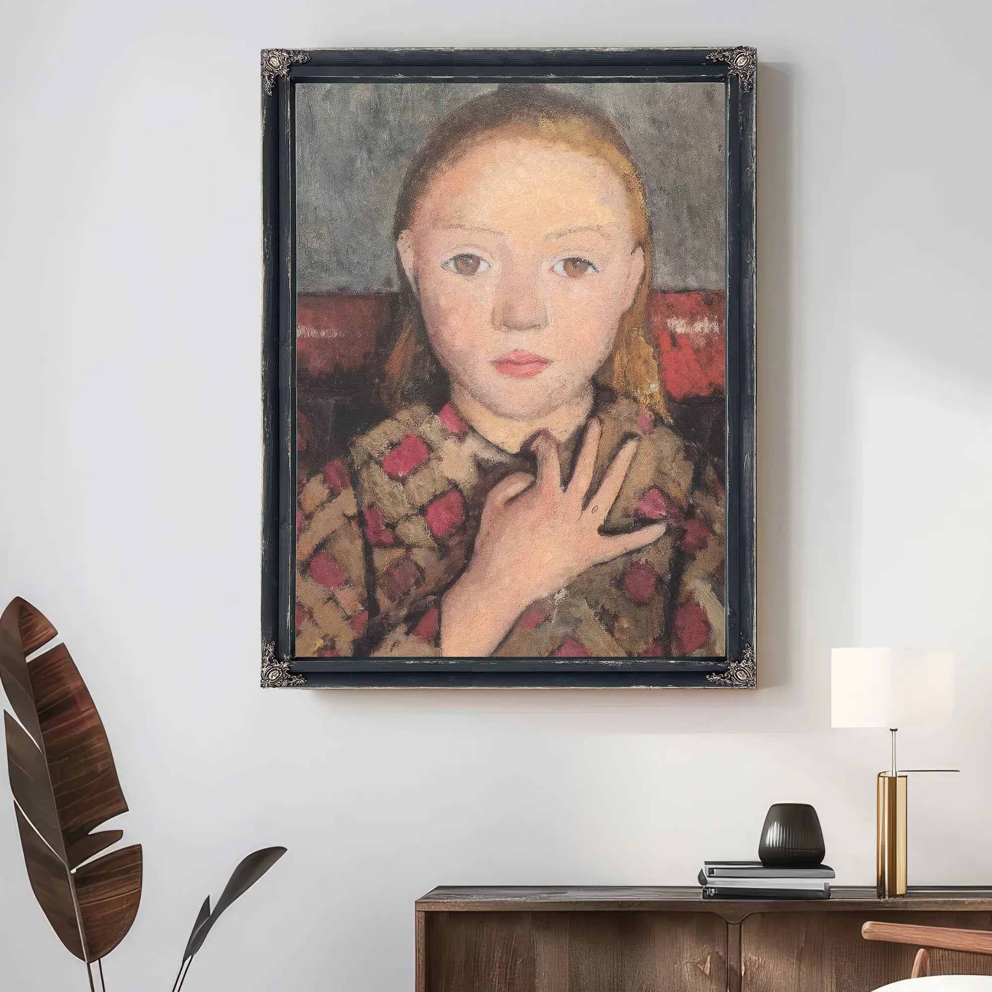 Portrait Of A Girl By Paula Modersohn Becker Fine Art Print
