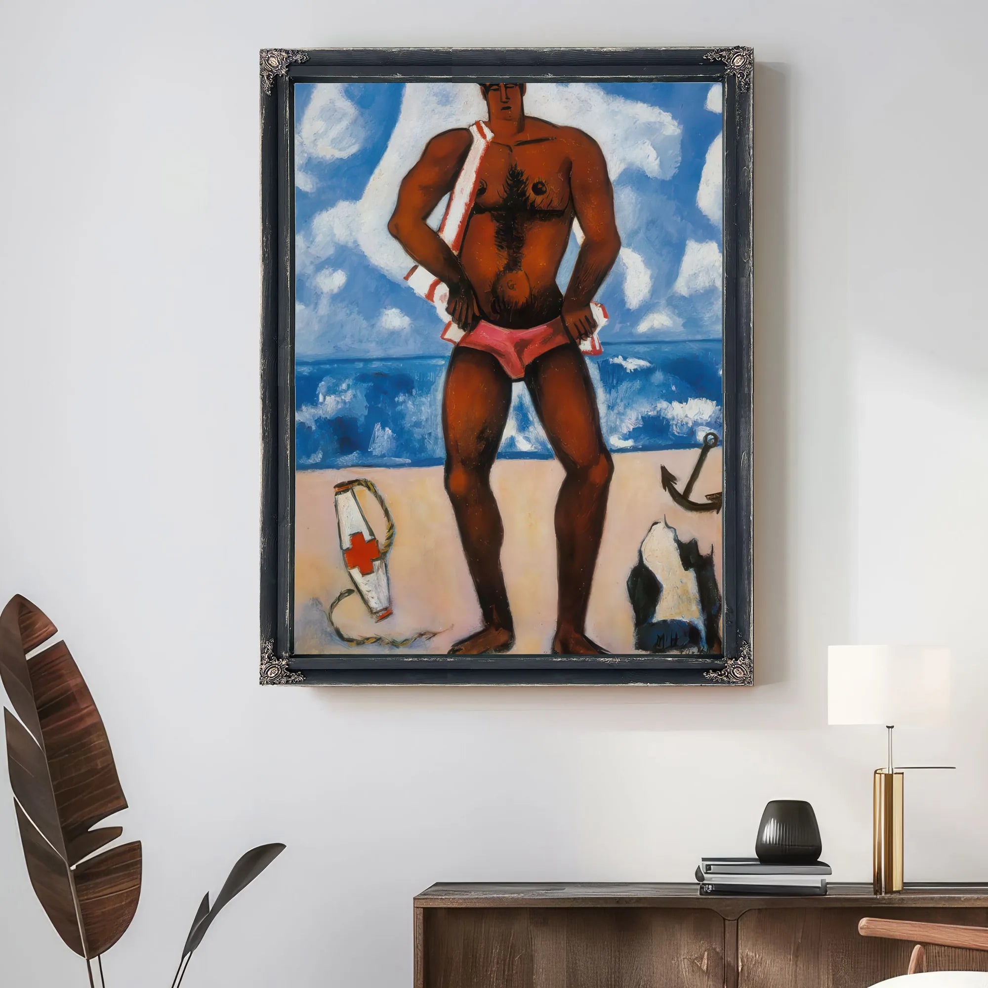 Canuck Yankee Lumberjack At Old Orchard Beach Maine By Marsden Hartley Fine Art Print
