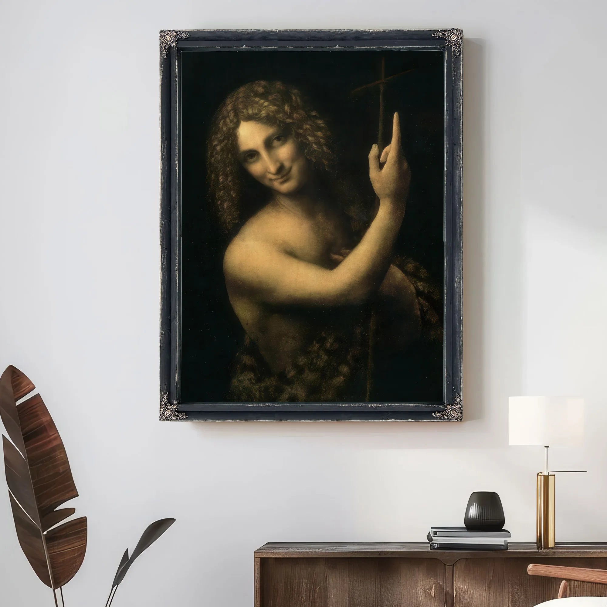 St. John The Baptist By Leonardo Da Vinci Fine Art Print