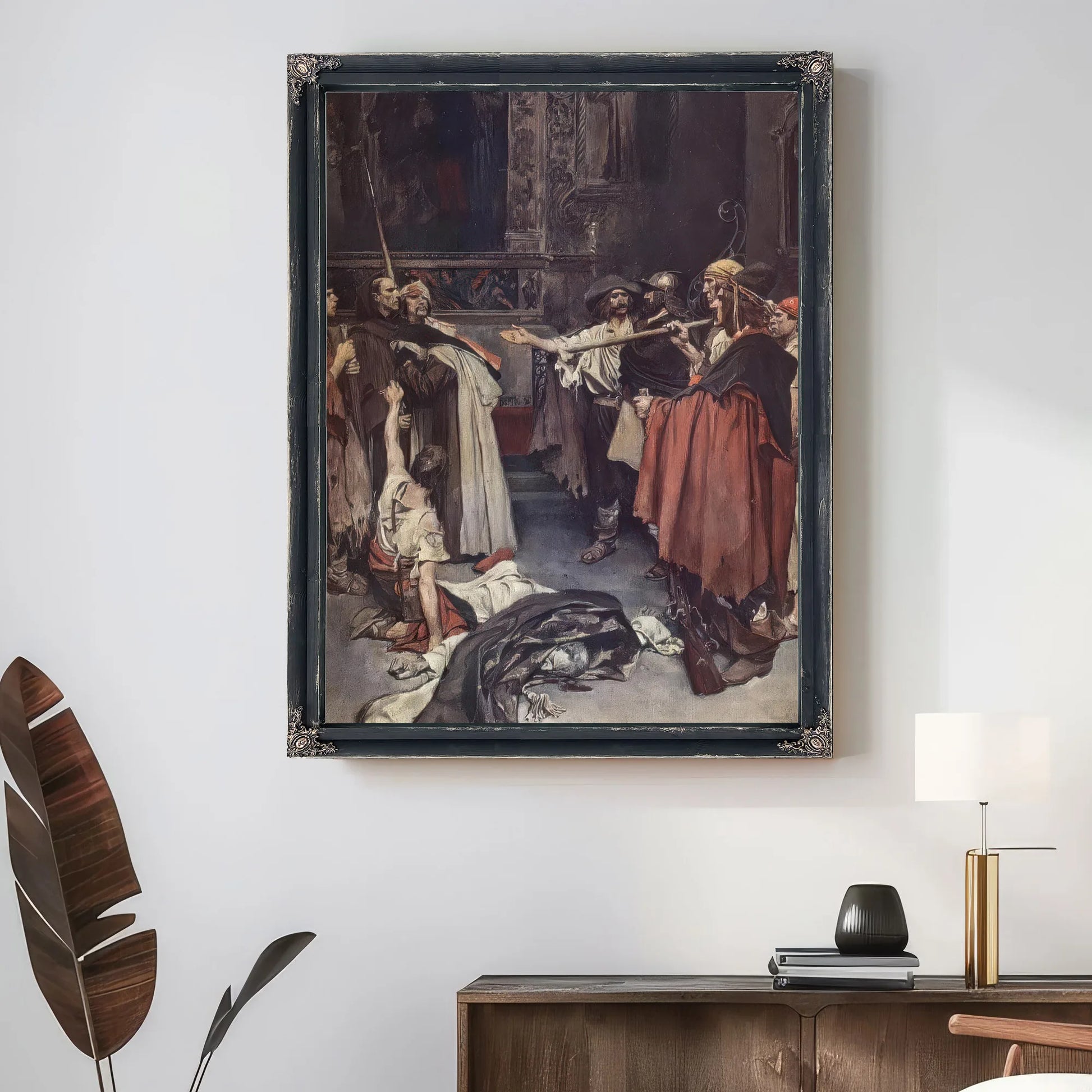 On The Edge Of The Ring Guardded Stood Brother Bartholome And The Carmellte By Howard Pyle Fine Art Print