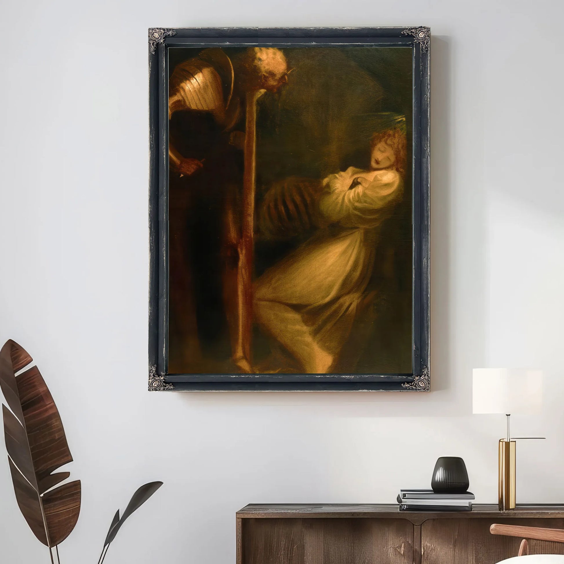 Wolfram Observing His Wife In Her Walled In Cell With The Skeleton Of Her Lover By Henry Fuseli Fine Art Print