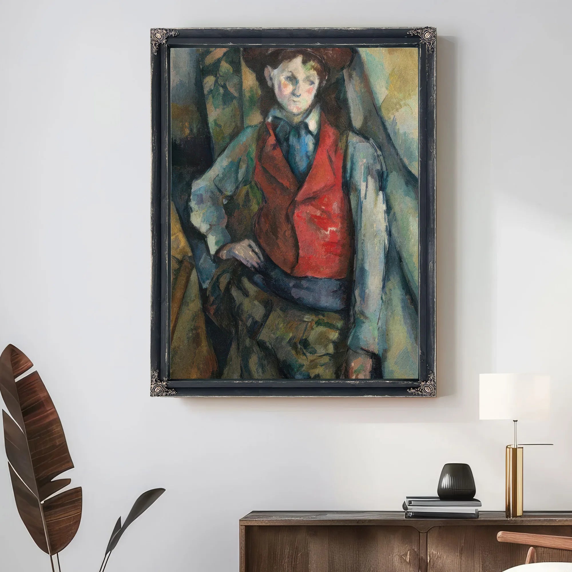 Boy In A Red Waistcoat 1890 By Paul Cezanne Fine Art Print