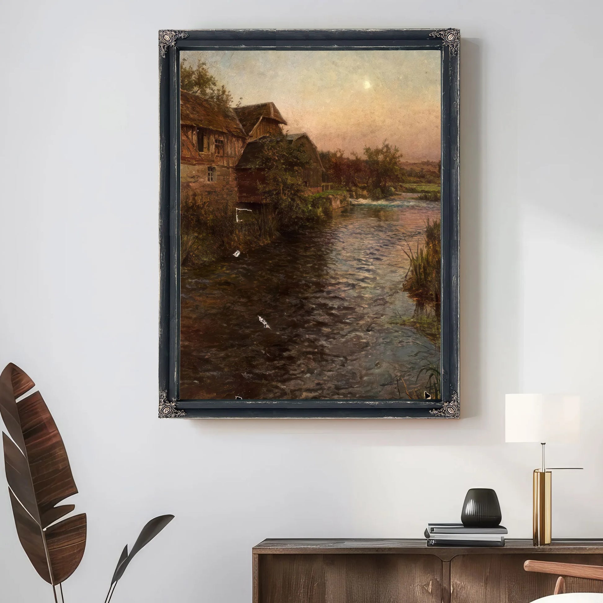 Mill In Moonlight By Louis Aston Knight Fine Art Print