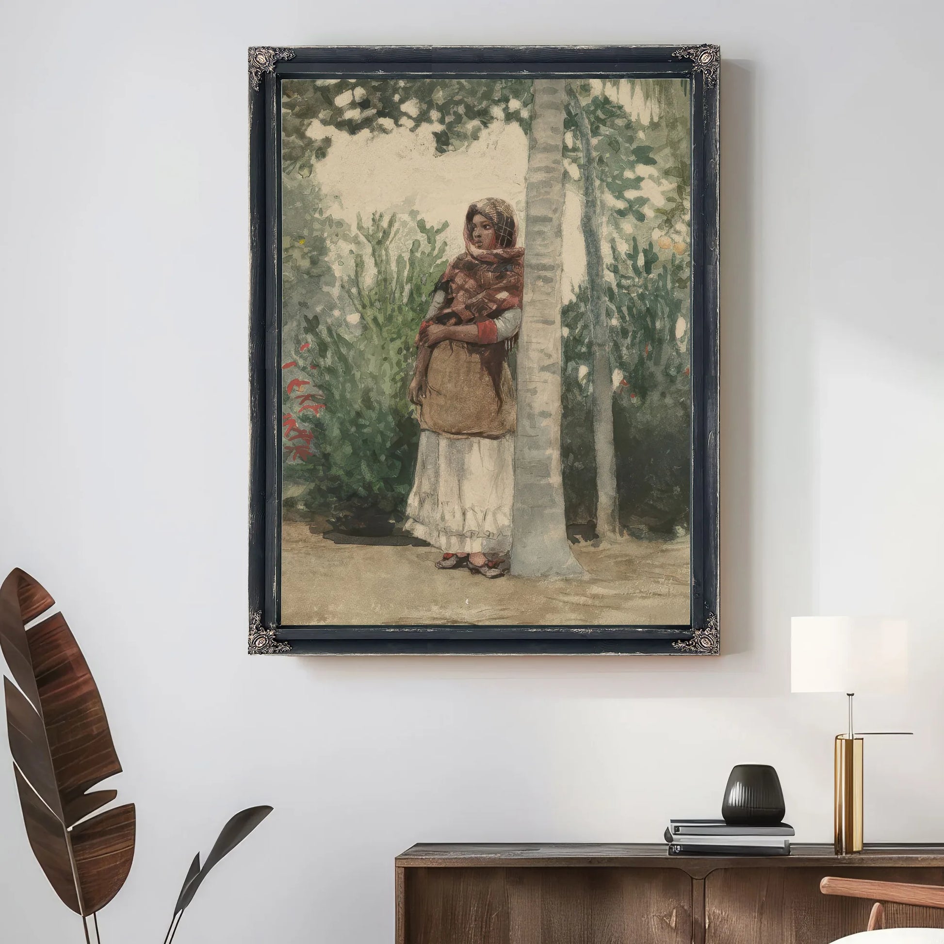 Under A Palm Tree By Winslow Homer Fine Art Print