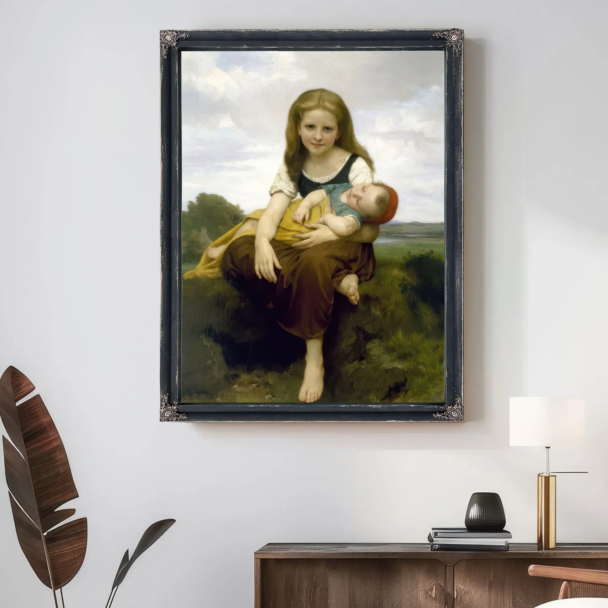 The Elder Sister By William Adolphe Bouguereau Fine Art Print