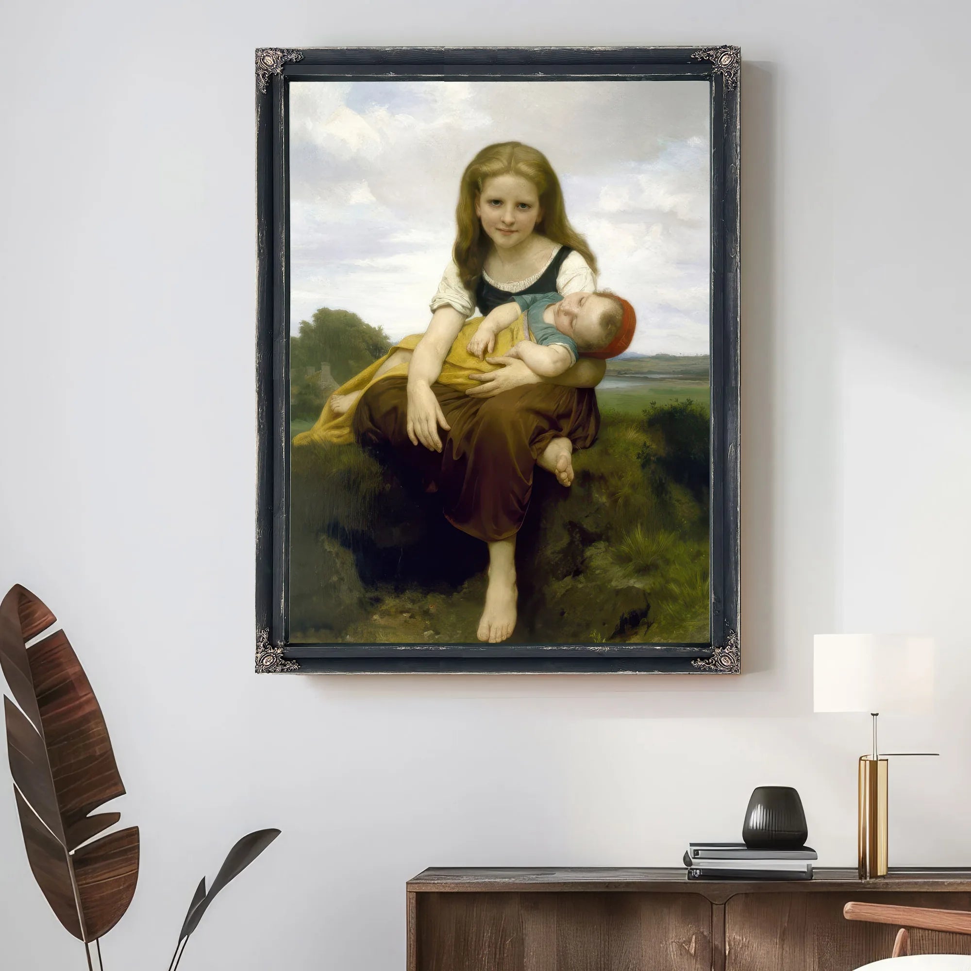 The Elder Sister By William Adolphe Bouguereau Fine Art Print