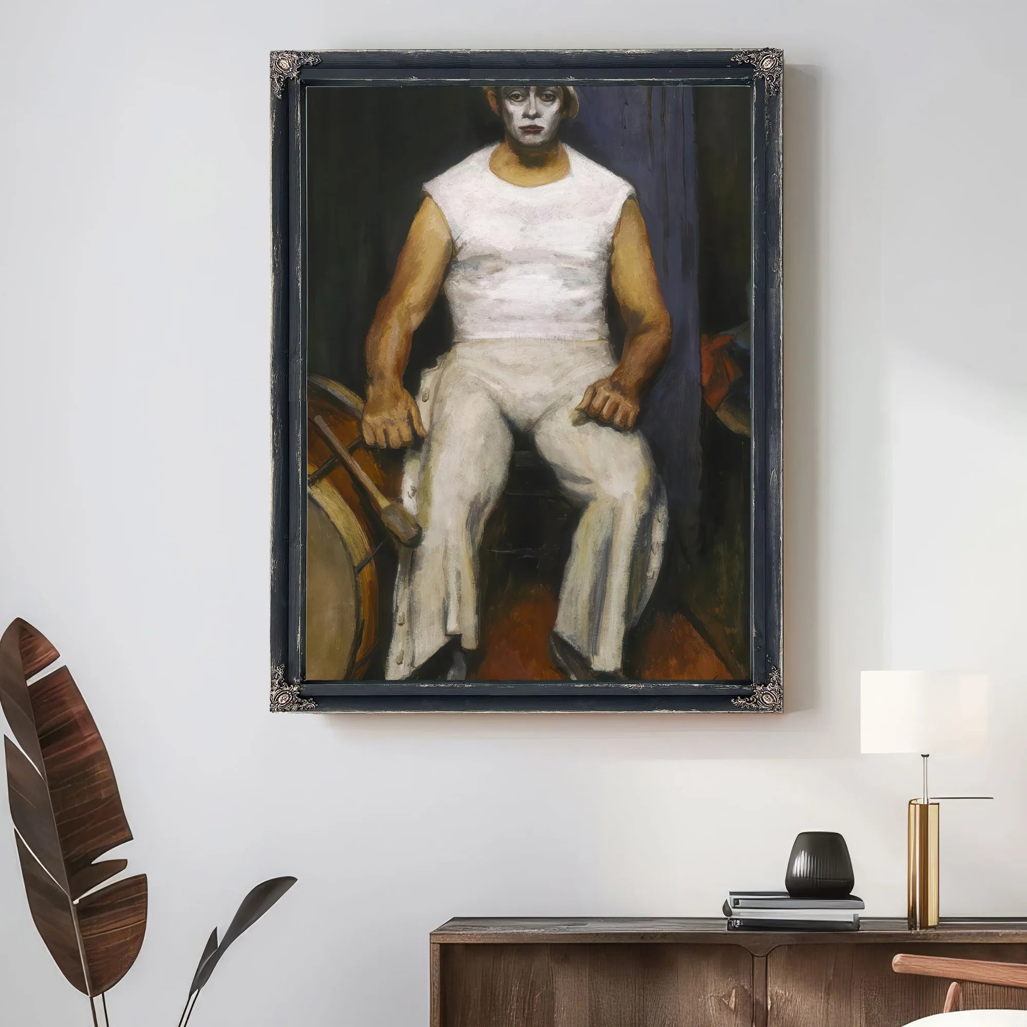 Clown With Drum By Walt Kuhn Fine Art Print