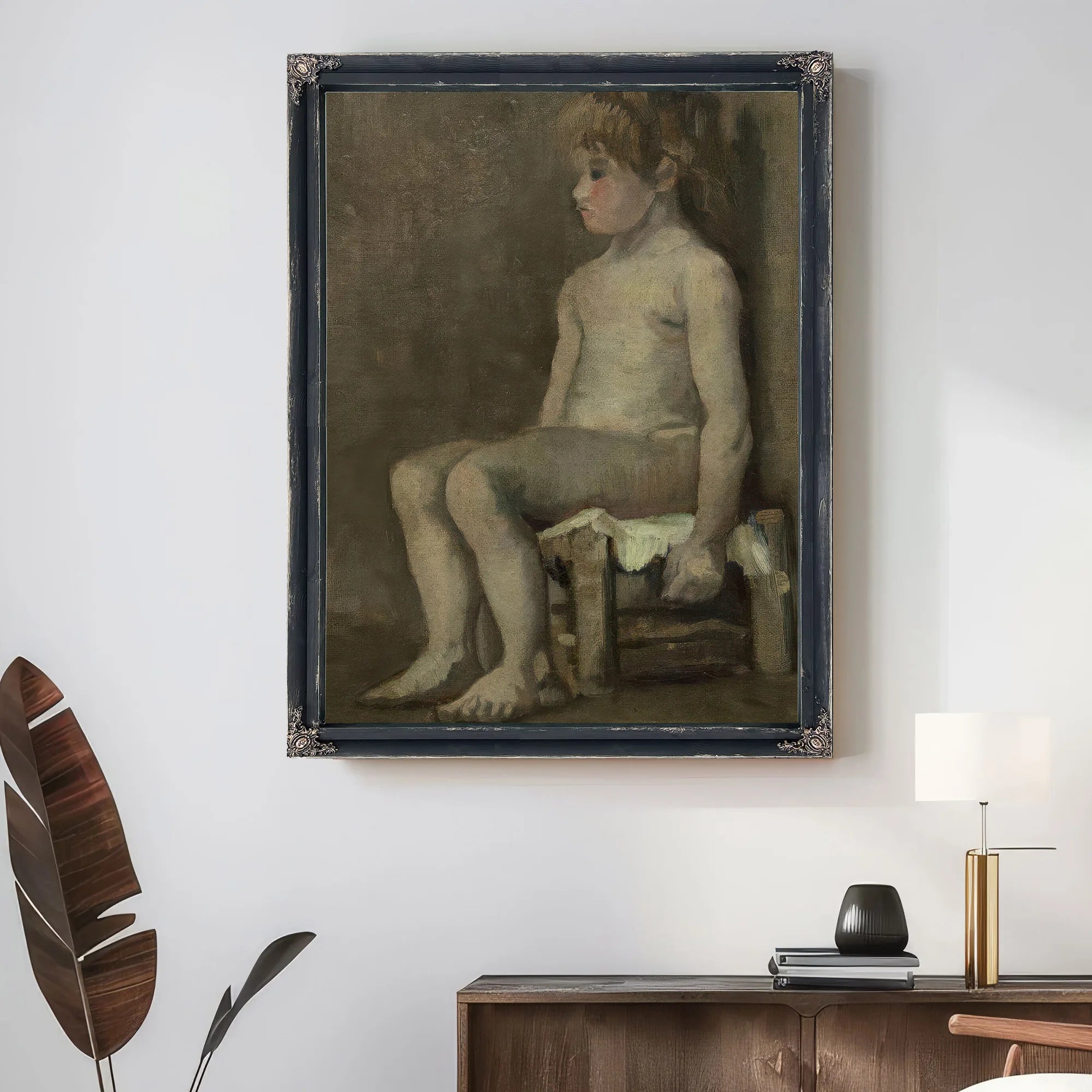 Nude Girl Seated By Vincent Van Gogh Fine Art Print