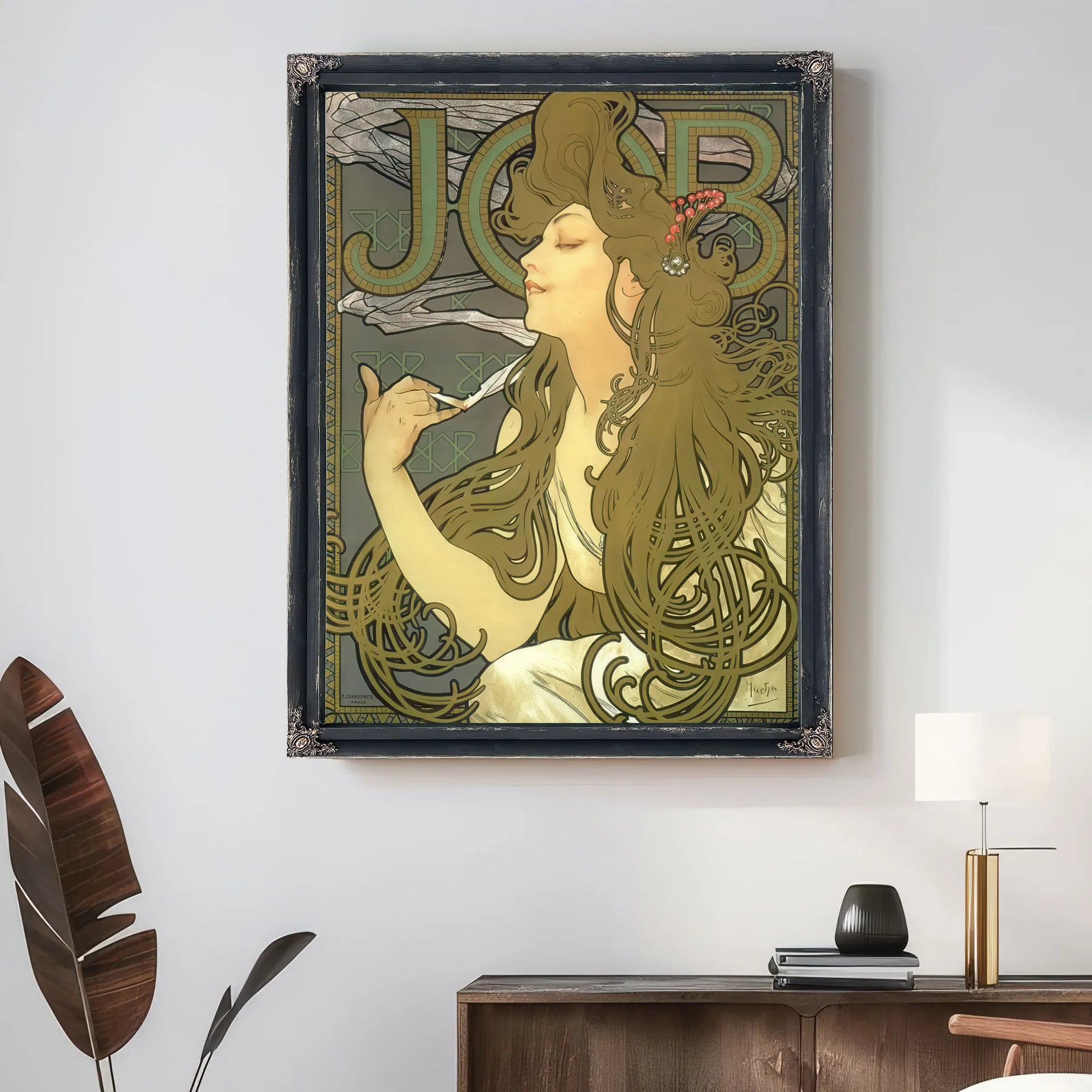 Job By Alphonse Mucha Fine Art Print