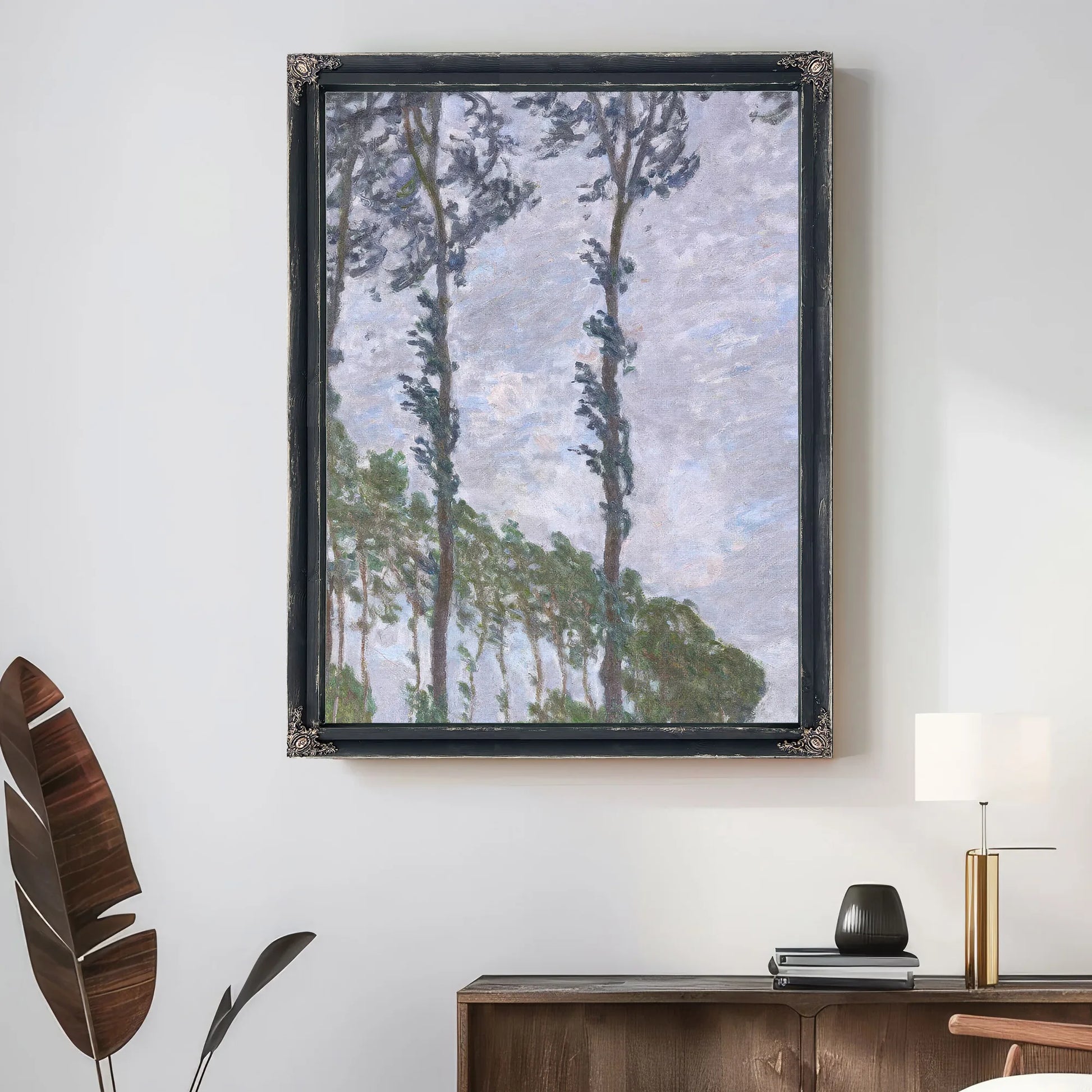 Wind Effect, Series Of The Poplars By Claude Monet Fine Art Print