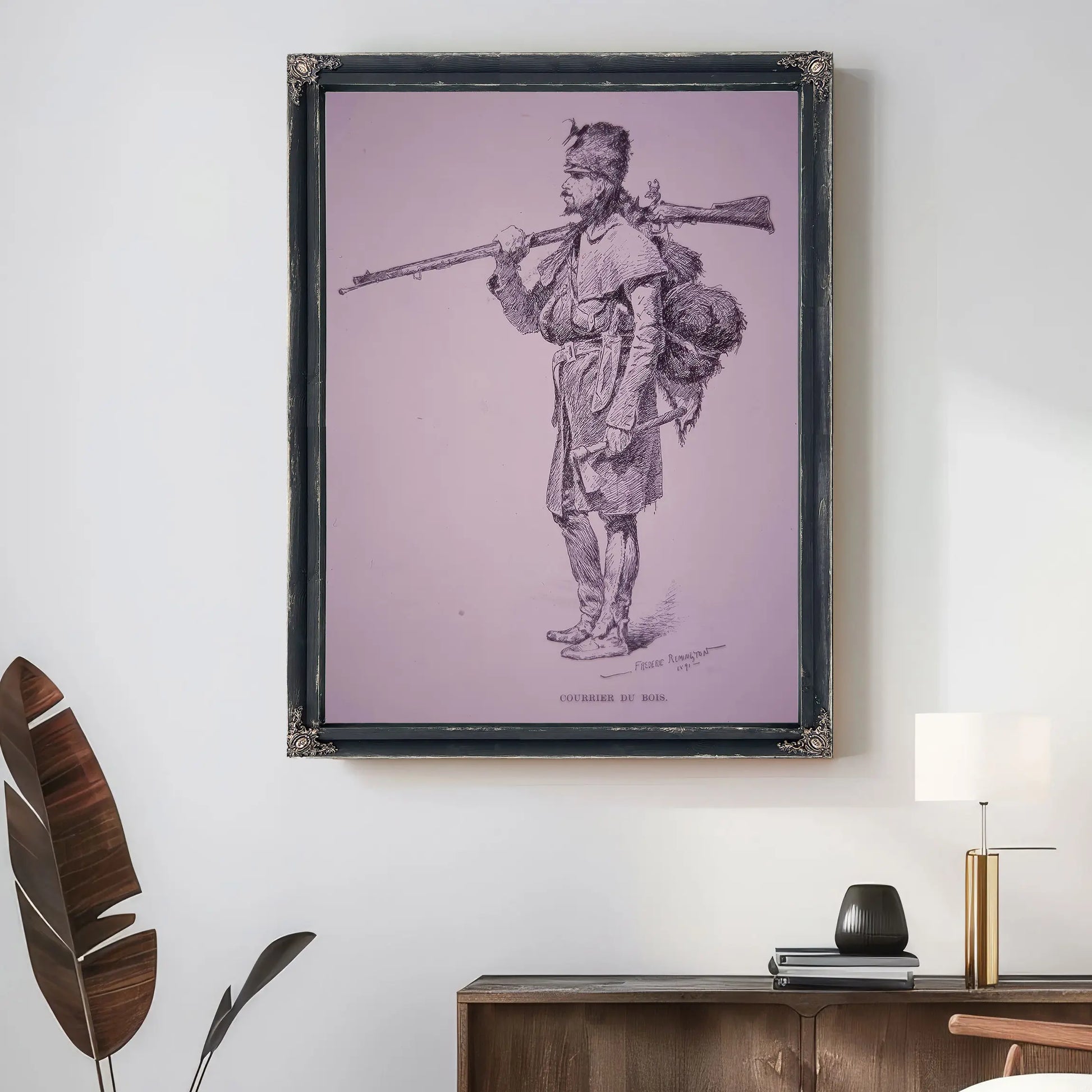 Frenchcandian Fur Trapper Coureur Du Bois by Frederic Remington