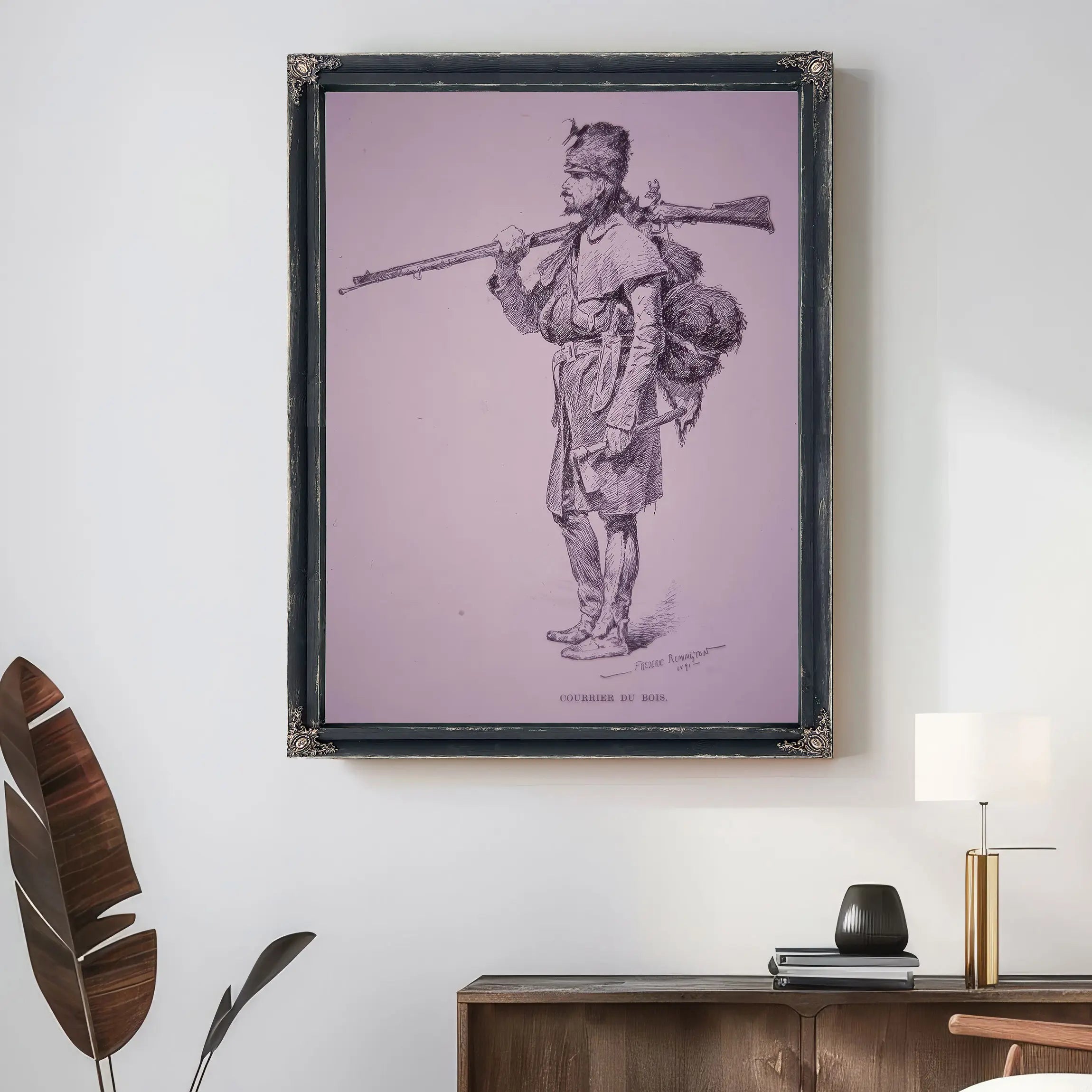Frenchcandian Fur Trapper Coureur Du Bois by Frederic Remington