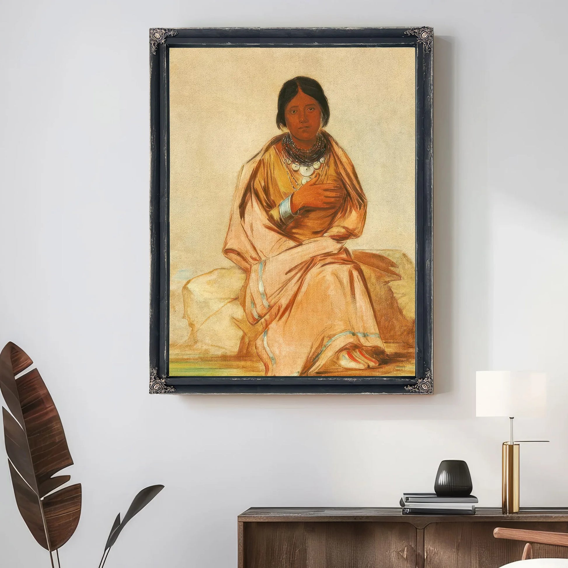 Chee A Ex E Co, Daughter Of Deer Without A Heart By George Catlin Fine Art Print