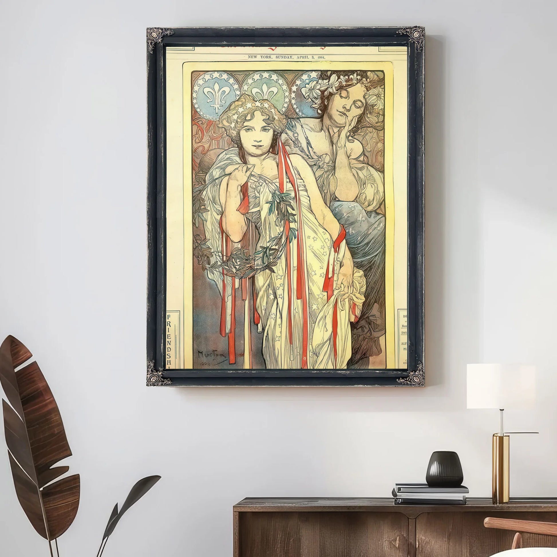 Sunday Art Supplement Devoted To Mucha Ny Times By Alphonse Mucha Fine Art Print