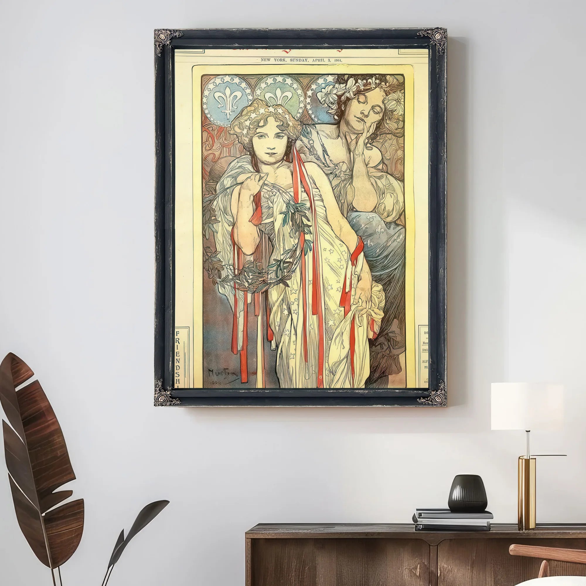 Sunday Art Supplement Devoted To Mucha Ny Times By Alphonse Mucha Fine Art Print