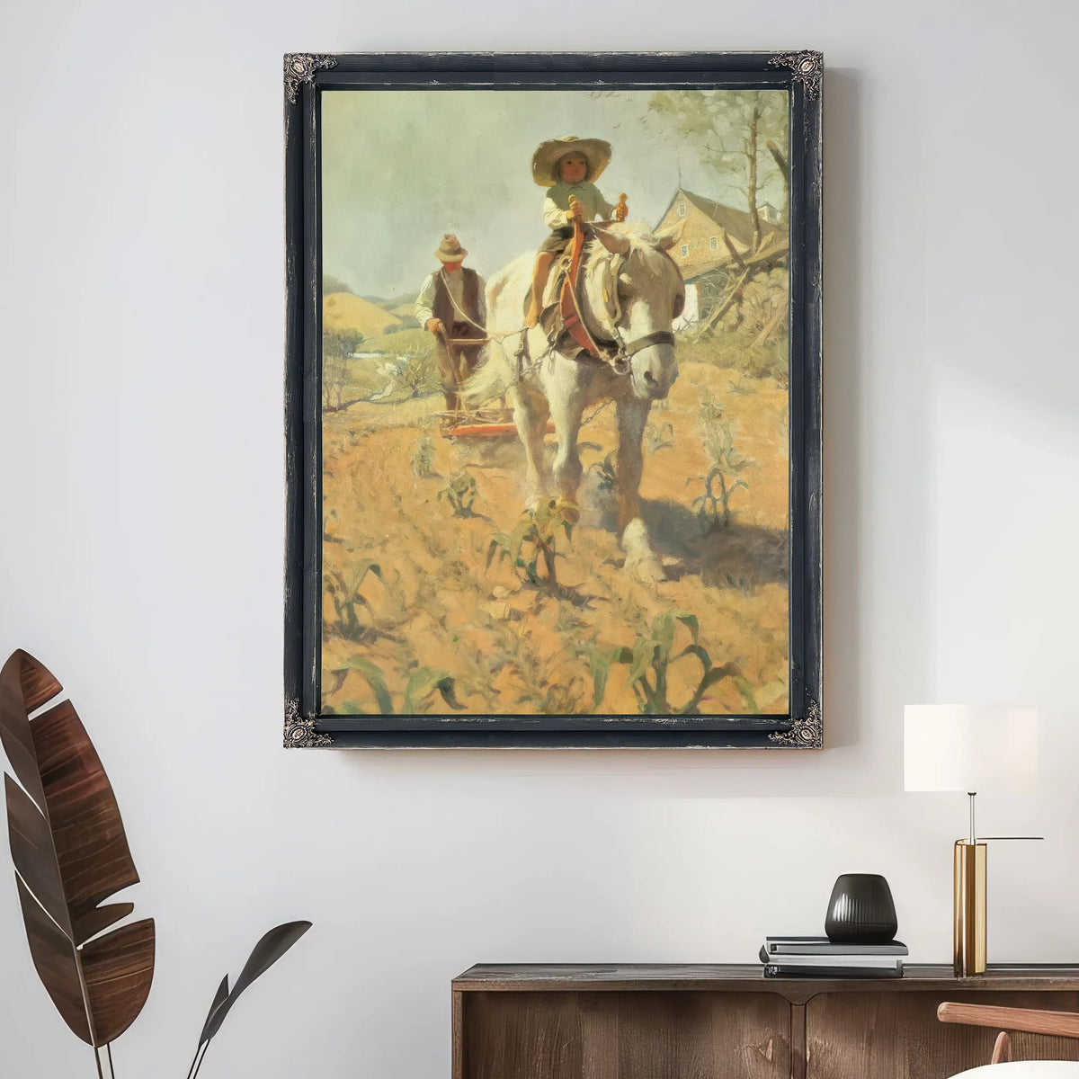 Dobbin (Plowing The Cornfield) By NC Wyeth Fine Art Print