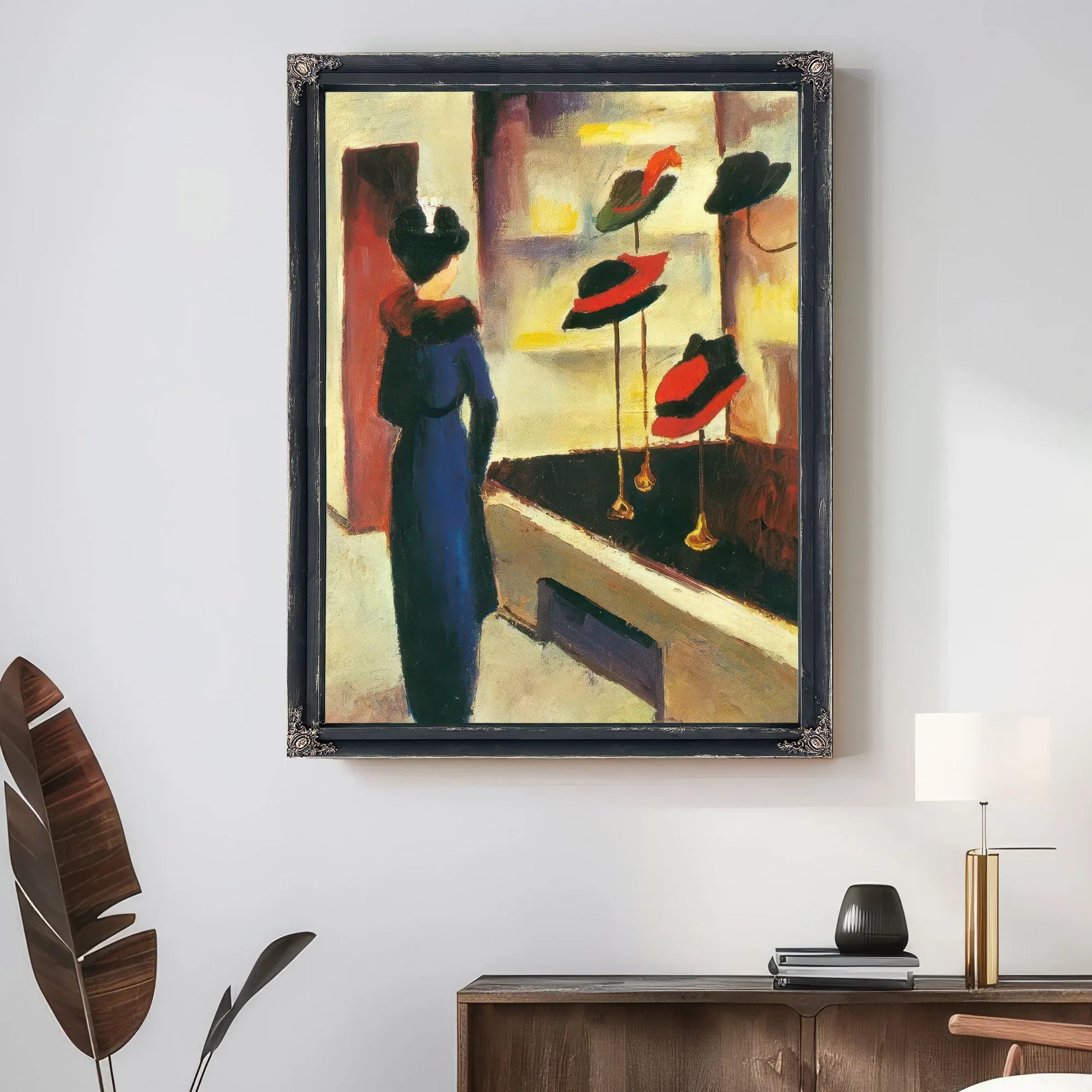 Hat Shop By August Macke Fine Art Print
