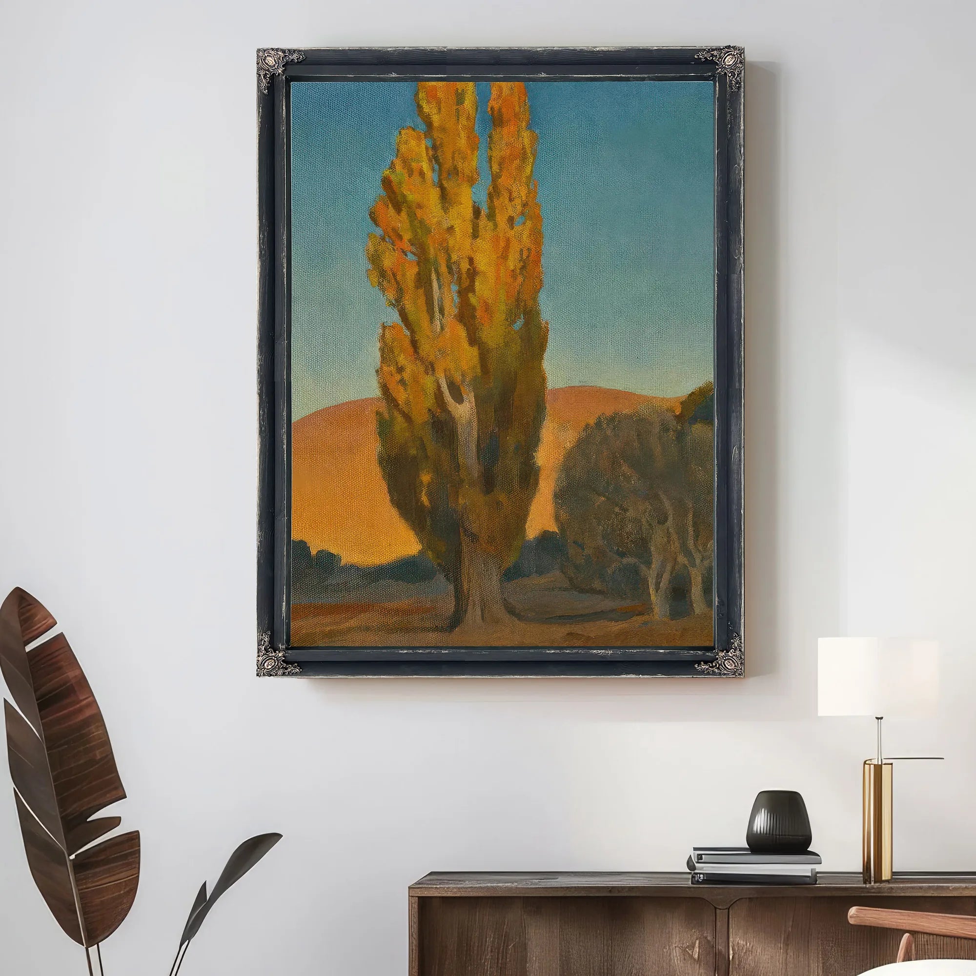 Shifting Light On A Poplar By Maynard Dixon Fine Art Print