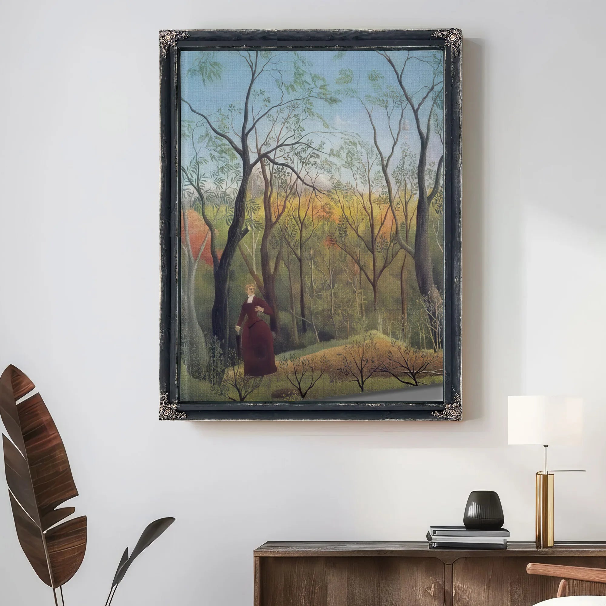 The Walk In The Forest About 1886 La Promenade Dans La Foret By Henri Rousseau Fine Art Print