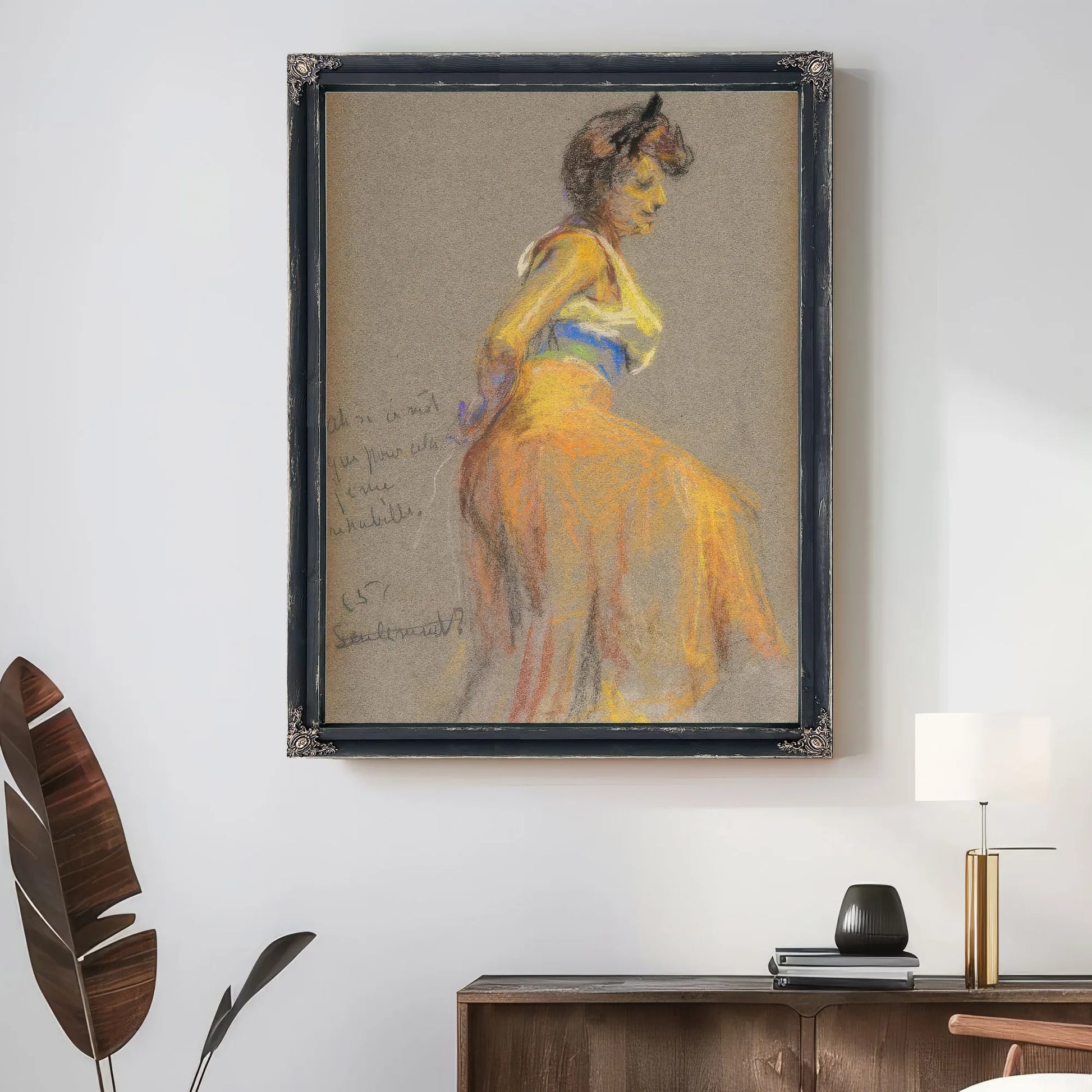 Model In Yellows By Alice Pike Barney Fine Art Print