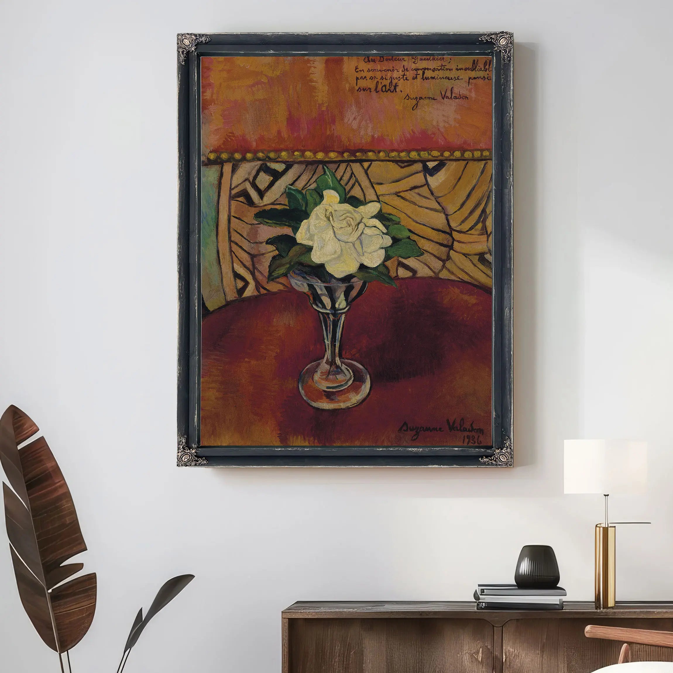 Nature Morte A La Rose Blanche by Suzanne Valadon