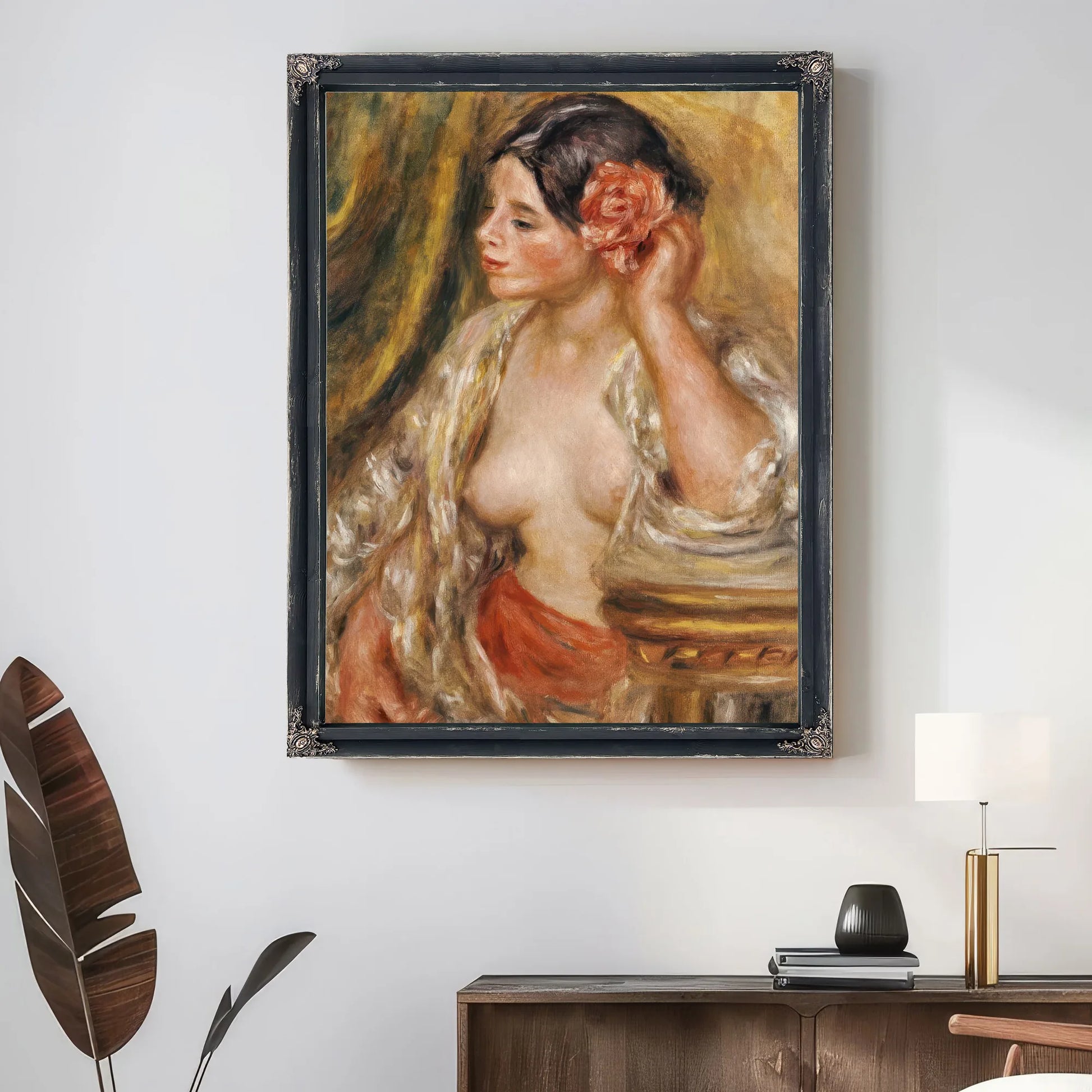 Gabrielle A Sa Coiffure By Pierre Auguste Renoir Fine Art Print