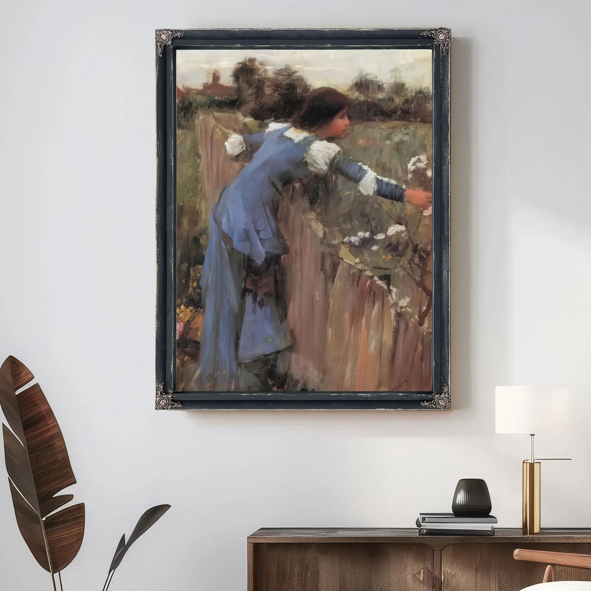 The Flower Picker By John Waterhouse Fine Art Print