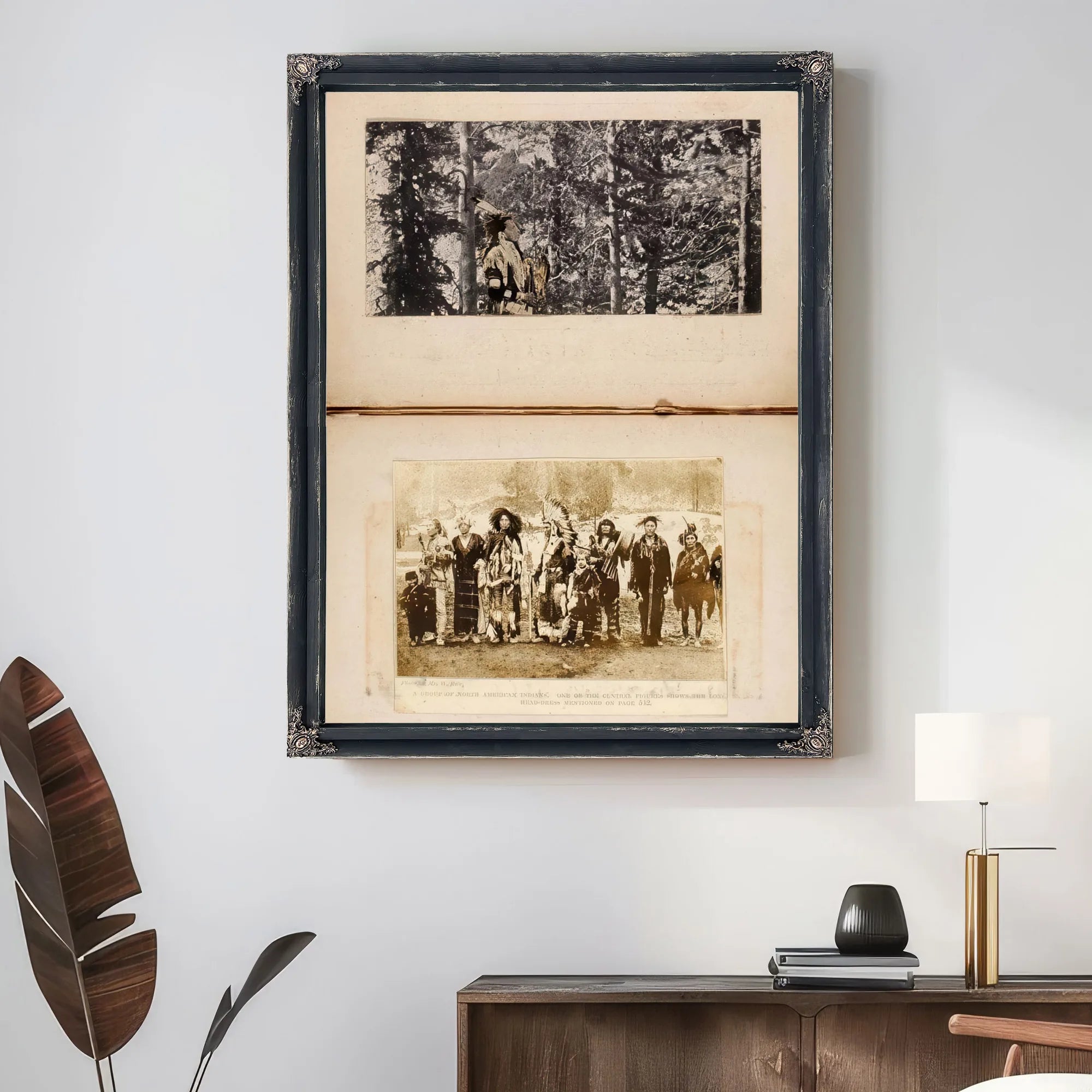N. Am. Indians, Study Folder For Book Concealing Coloration In The Animal Kingdom By Abbott Handerson Thayer Fine Art Print