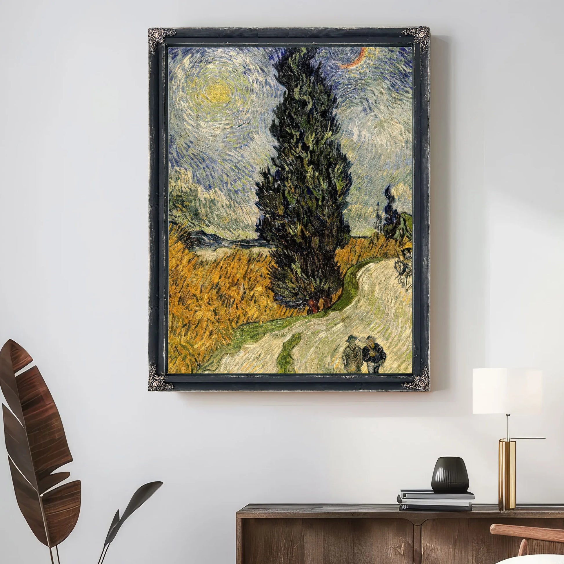 Road With Cypresses By Vincent Van Gogh Fine Art Print