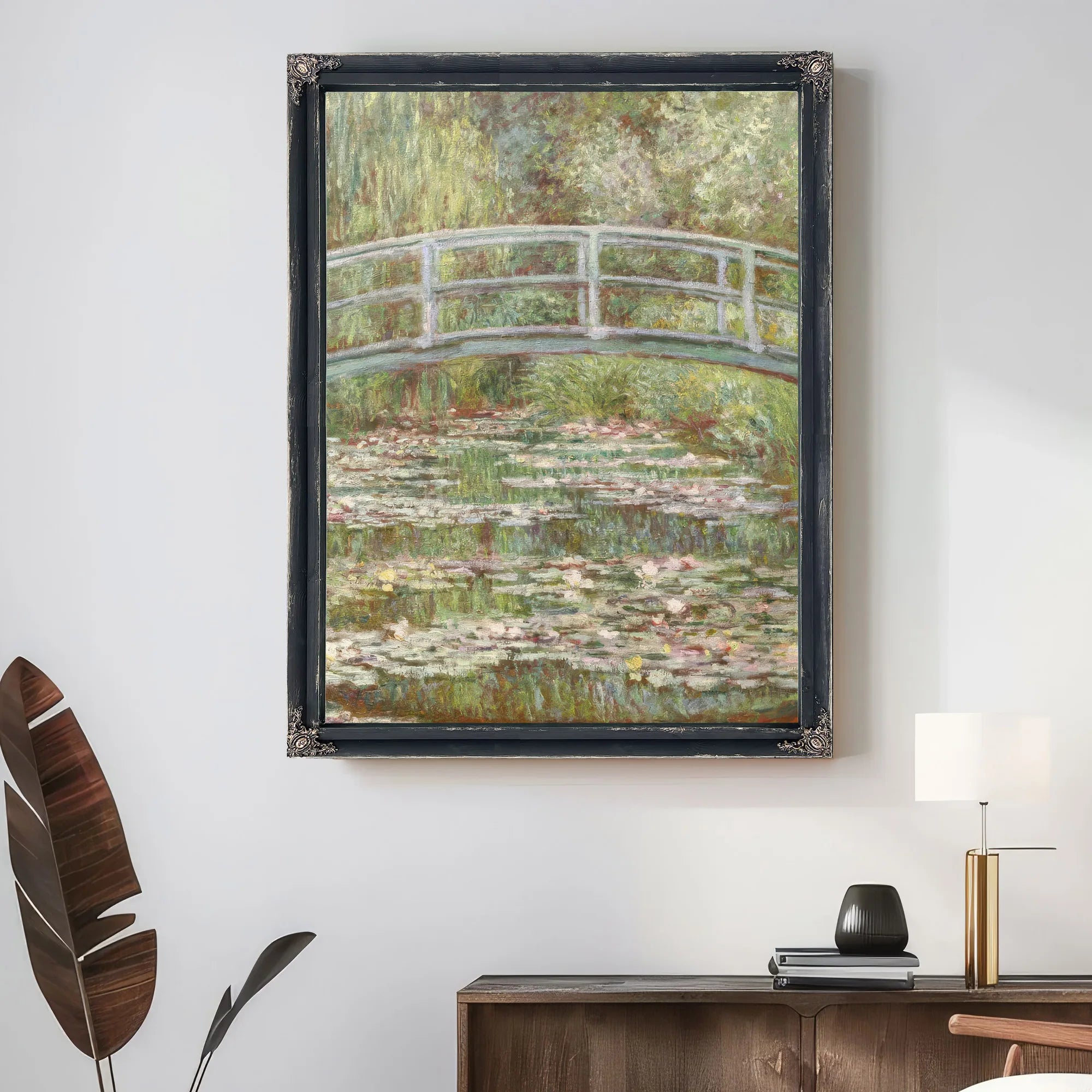 Bridge Over A Pond Of Water Lilies By Claude Monet Fine Art Print